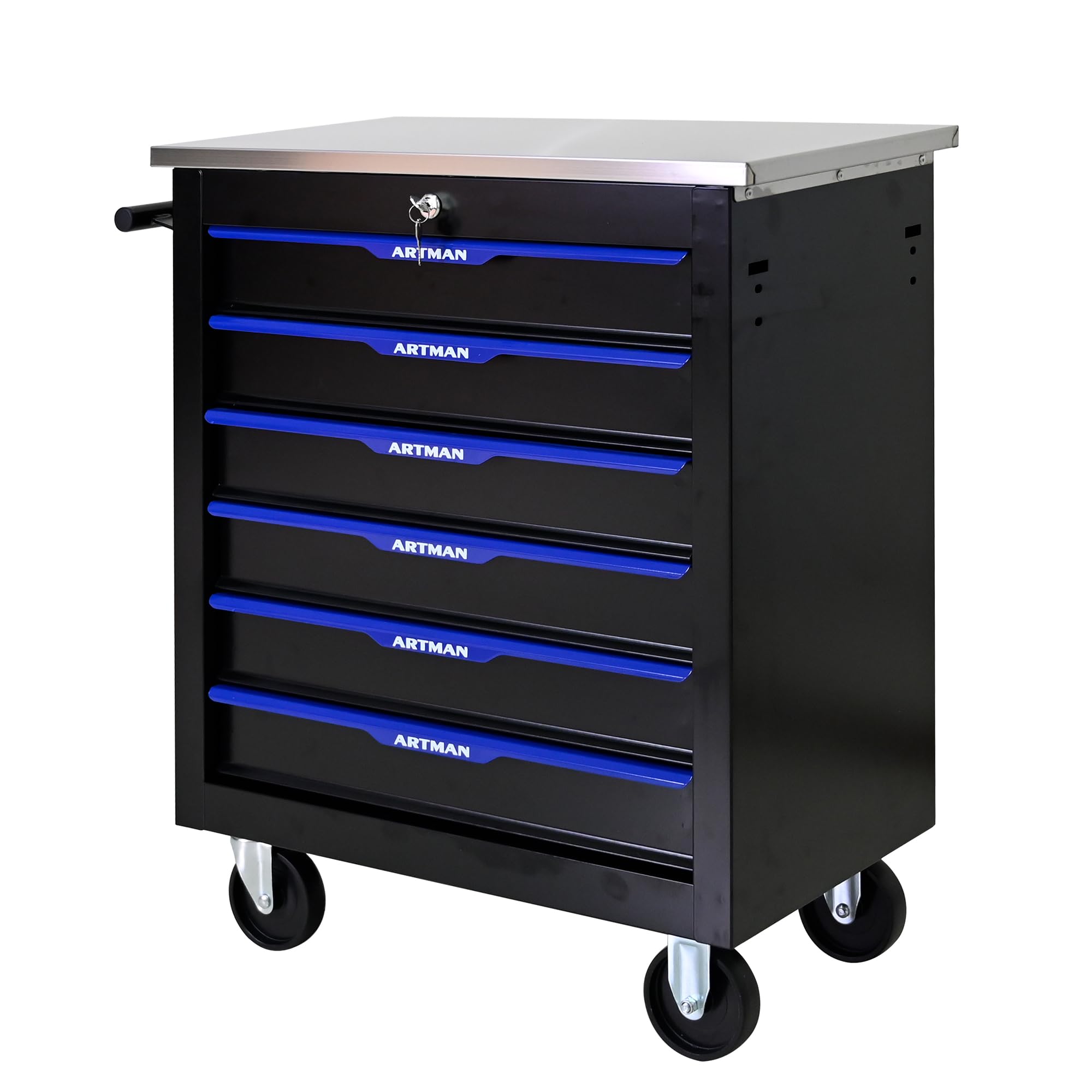 6-Drawer Tool Chest with Wheels, Combinable Rolling Tool Cart, Rolling Tool Box，Storage Organizer Cabinet for Garage,Warehouse, Repair Shop, Workshop