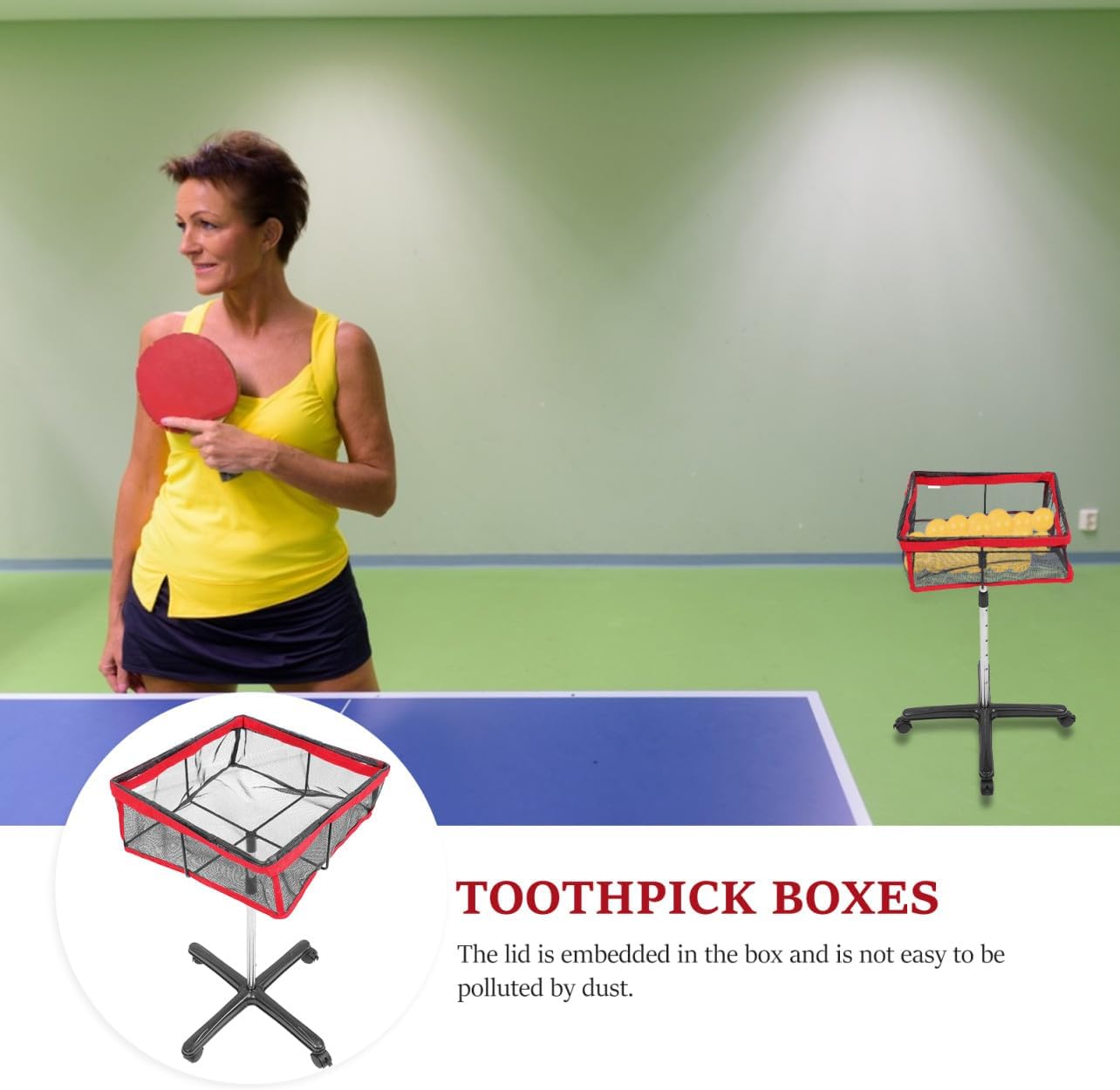 SUPVOX 1pc Multi-Functional Table Tennis Ball Dispenser Height Training Accessory for Practice and Skill Development