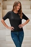 Arach&Cloz Women's Summer Sweater 2026 Trendy Short Sleeve Spring Tops Casual Crewneck Knit Pullover Shirt