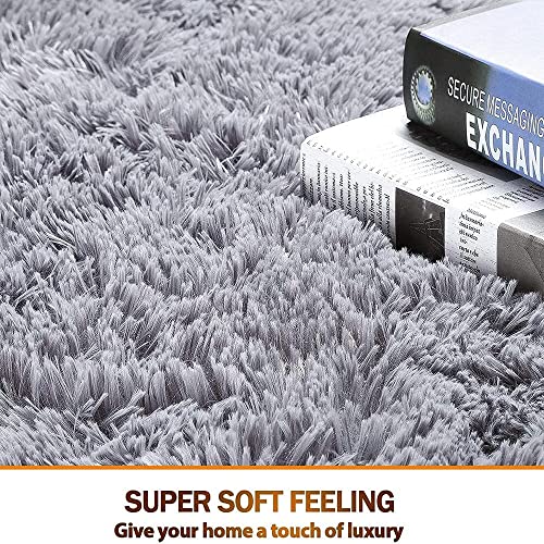 Image of F & B RUGS ; SUPERIOR QUALITY PRODUCTS Firoz and Brothers Shaggy Rug Microfibre 2 x 8 feet Dark Grey Colour