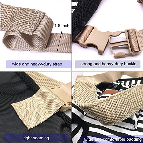 COODIA Legs Out Front Pet Dog Carrier Front Chest Backpack Pet Cat Puppy Tote Holder Bag Sling Outdoor (M, Color Black) - Thumbnail 2