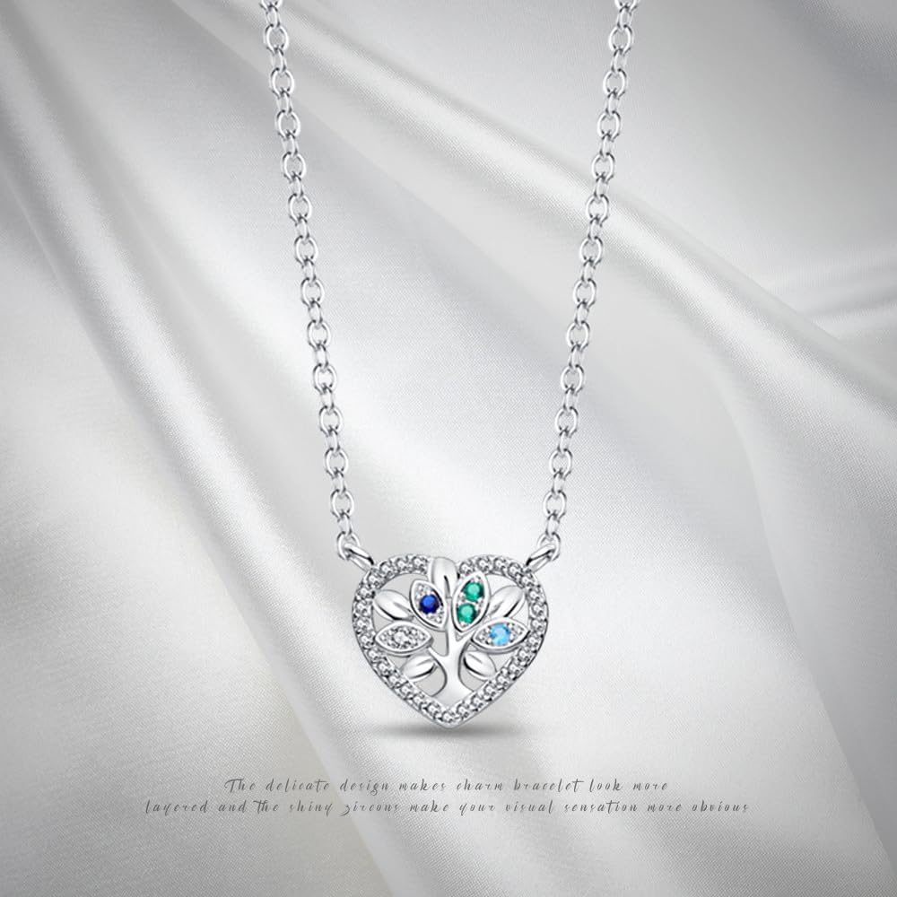 925 Sterling Silver Women Pendant Necklaces Cubic Zirconia Necklaces Heart Necklaces for Girls - Image 4