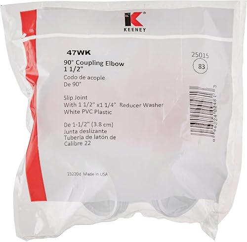 Miniatura 6 de Plumb Pak 47WK Codo de acoplamiento, blanco, 1.5 pulgadas