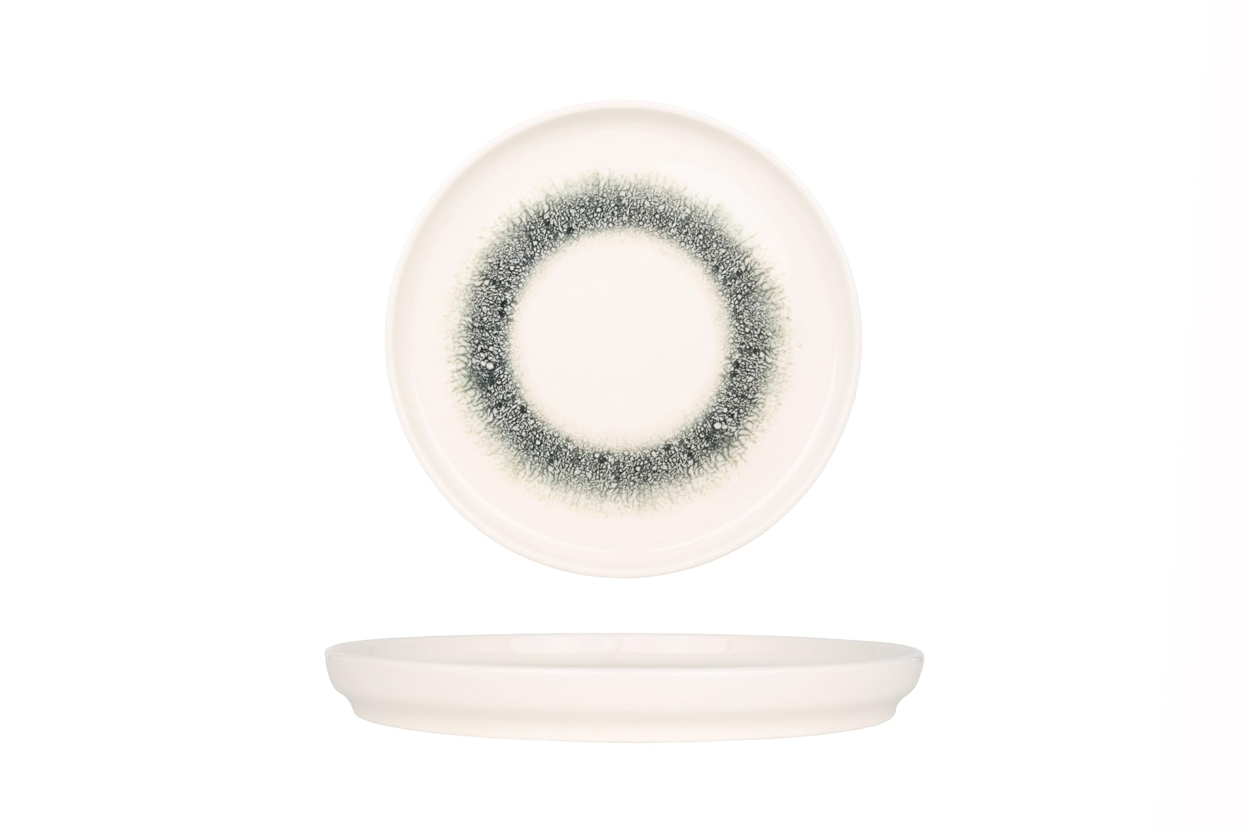 Kütahya Porselen Assiette à desserts - Black Ice - Porcelaine - 19 cm - lot de 6