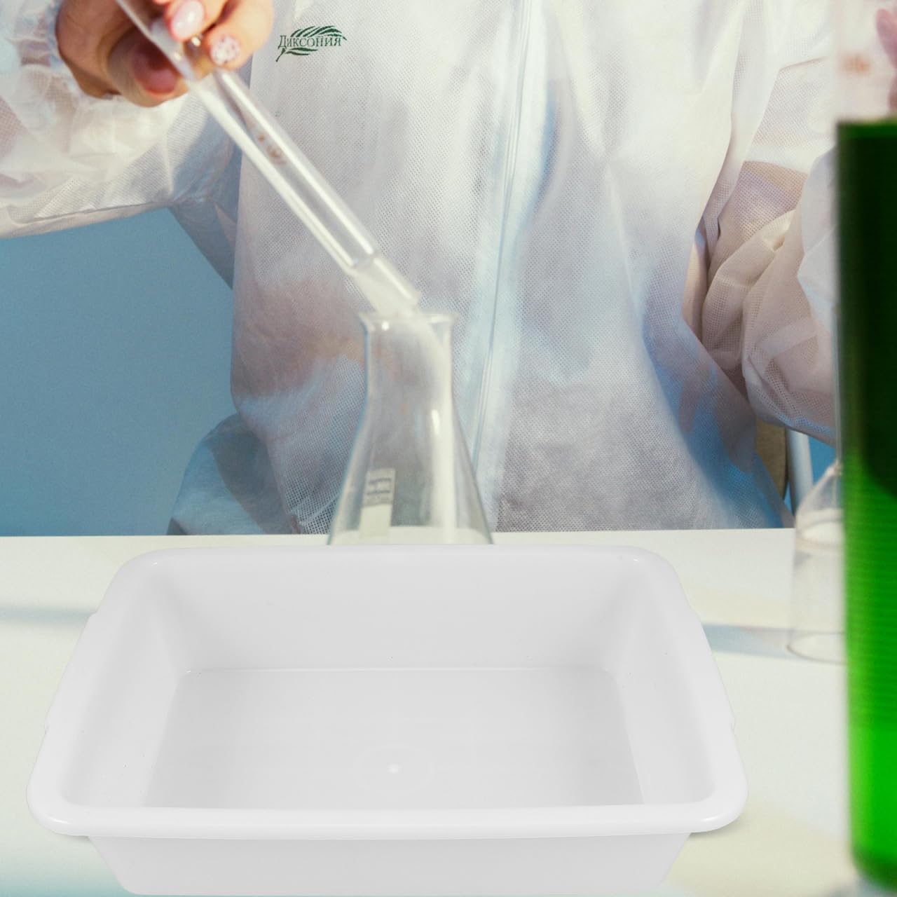 Healeved Auffangschale Kunststoff 13.8X9.8X3.1In Anti-Leck Laborprobenschale Vielseitiges Tablett FüR Chemielabor Organisation Und Sichere Lagerung