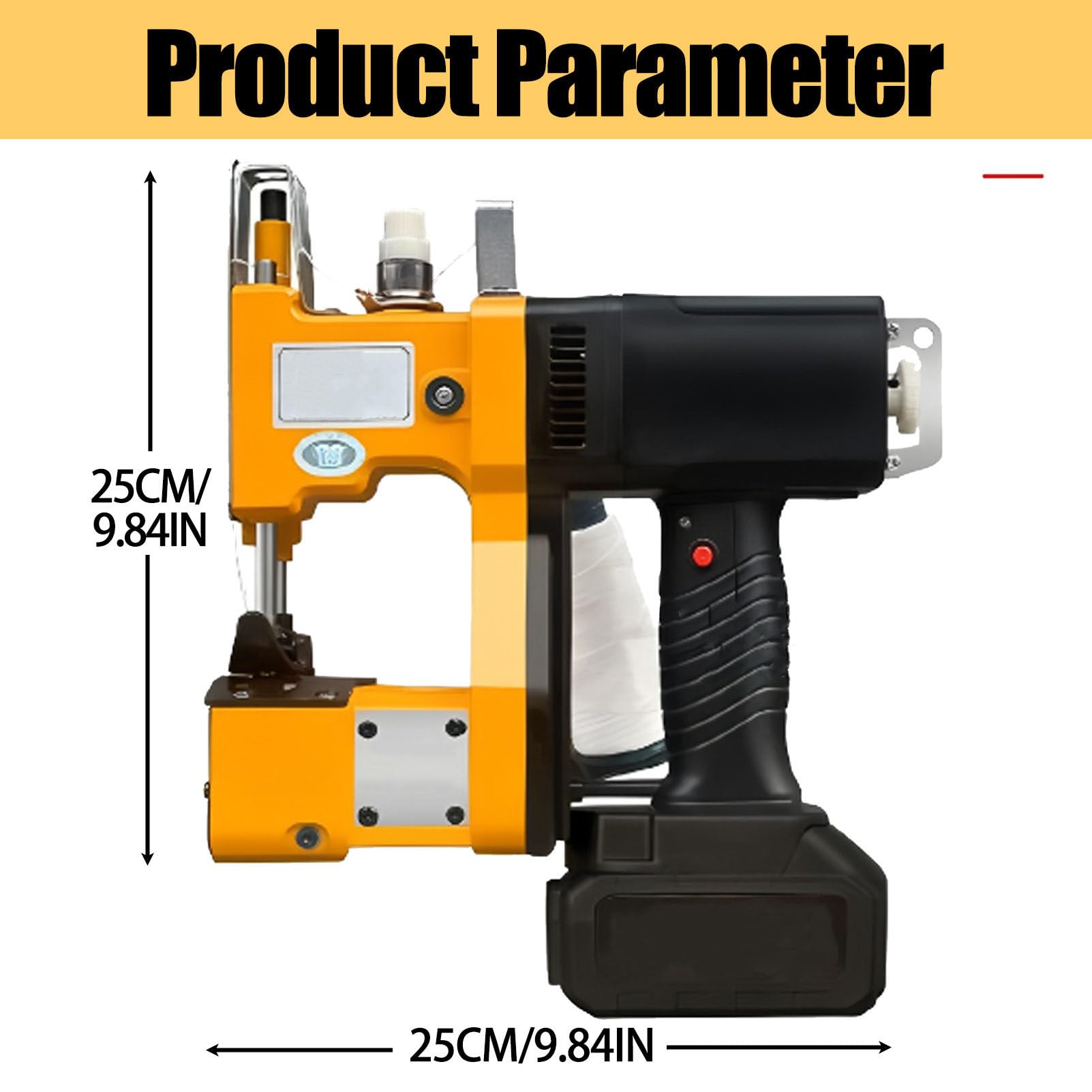 Macchina da Cucire Portatile per Sacchetti, Cucitrice Elettrica a Batteria Senza Fili, con Taglio Automatico del Filo, per Imballaggio Sacchetti Carta, Pelle di Serpente E Tessuto 4.0AH-1Battery