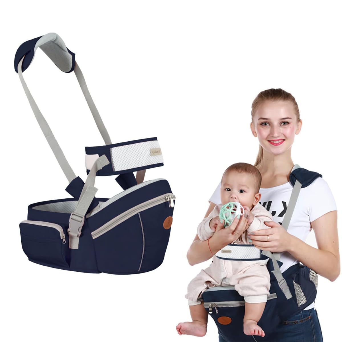 SNOWIE SOFT® Baby Carrier, Travel Baby Carrier with Detachable Hip Seat