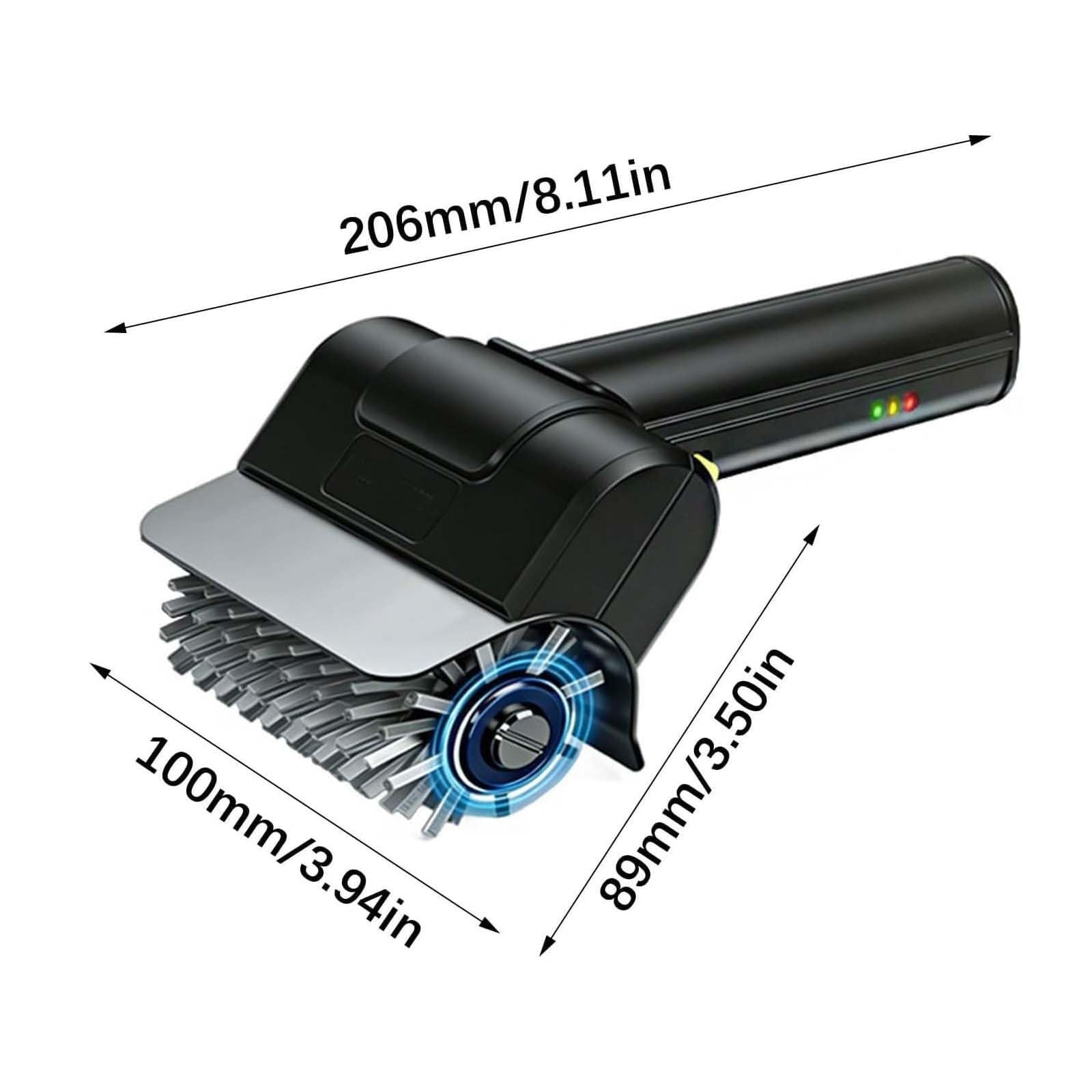 Cepillo limpiador de parrilla inalámbrico, cerdas de acero inoxidable resistentes, mango ergonómico, 1100 RPM para una limpieza eficiente del ahumador y la parrilla, fácil de usar