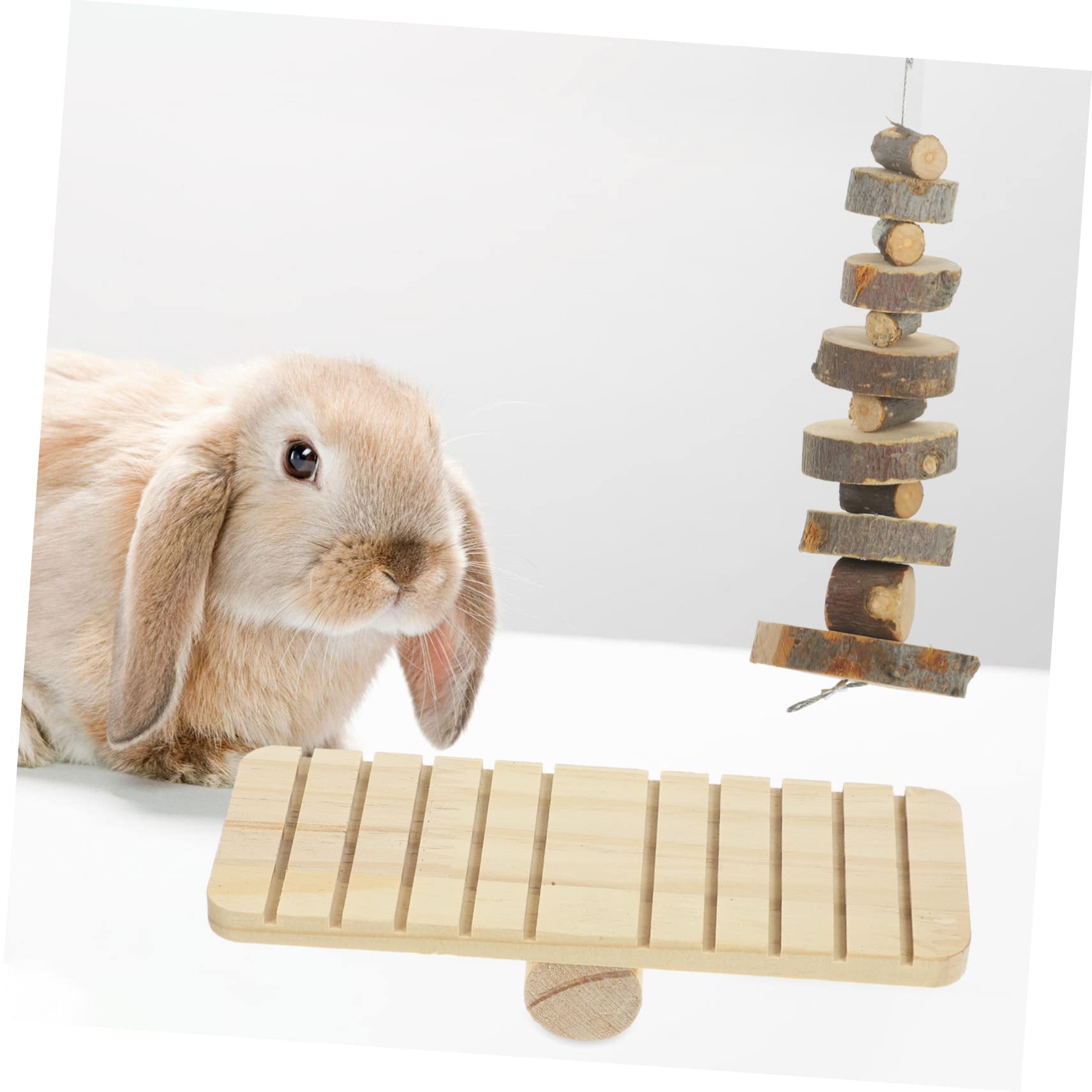 1satz Hamster Kauspielzeug Set Mit Karotten-heu-bällen Und Wippe Spielzeuge Für Kaninchen Und Nager Zur Zahnreinigung Und Beschäftigung Für Gesunde Zahn Und Spielverhalten