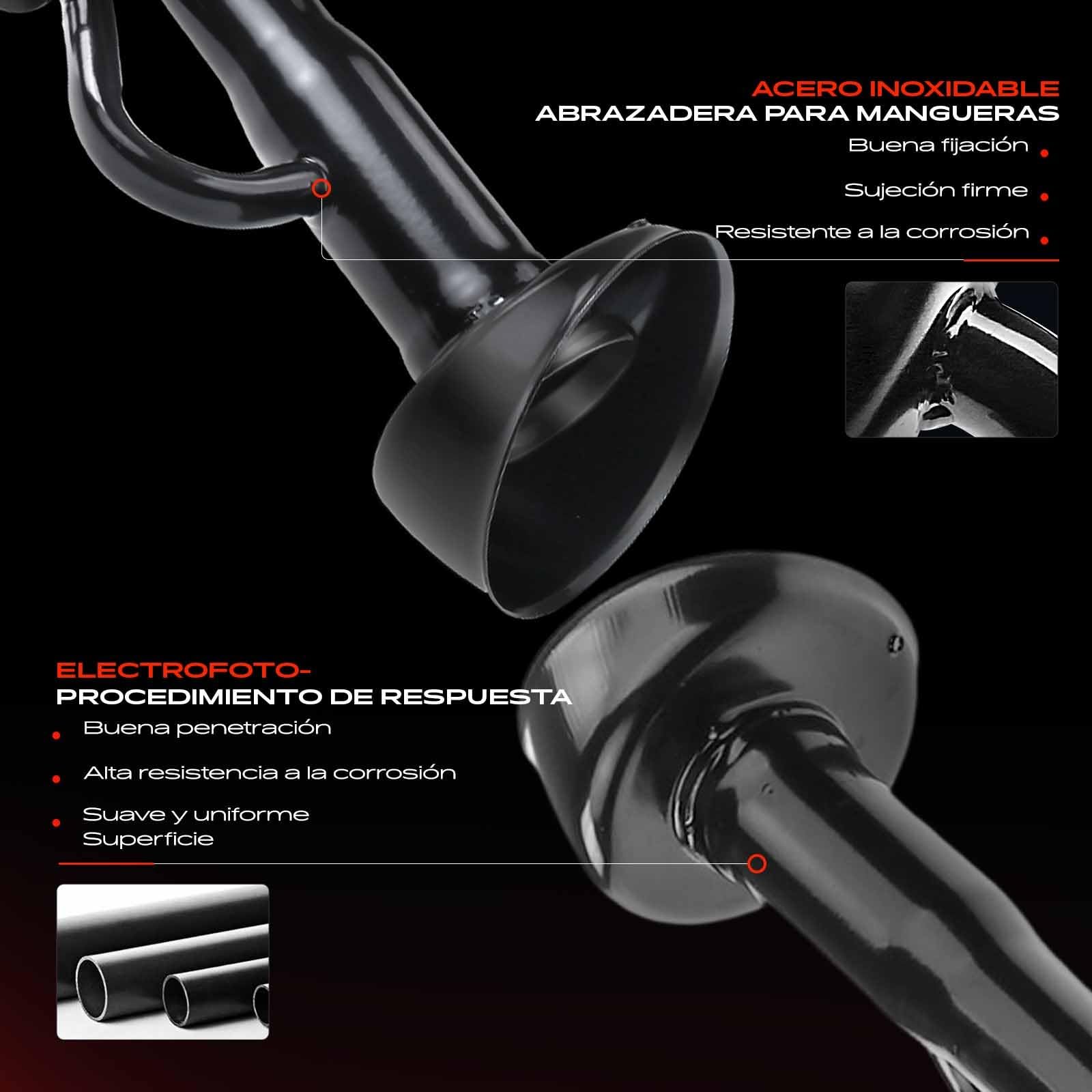Frankberg Tubo de llenado de combustible cuello de llenado 17221EB400 | Compatible con: NP300 Navara plataforma/chasis D40, Navara plataforma/chasis D40, Navara D40 NP300