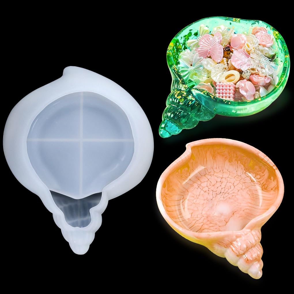 Moules Silicone Coquillage Et Conque - Pour Bougeoirs Résine, Cire, Plâtre, Déco Maison