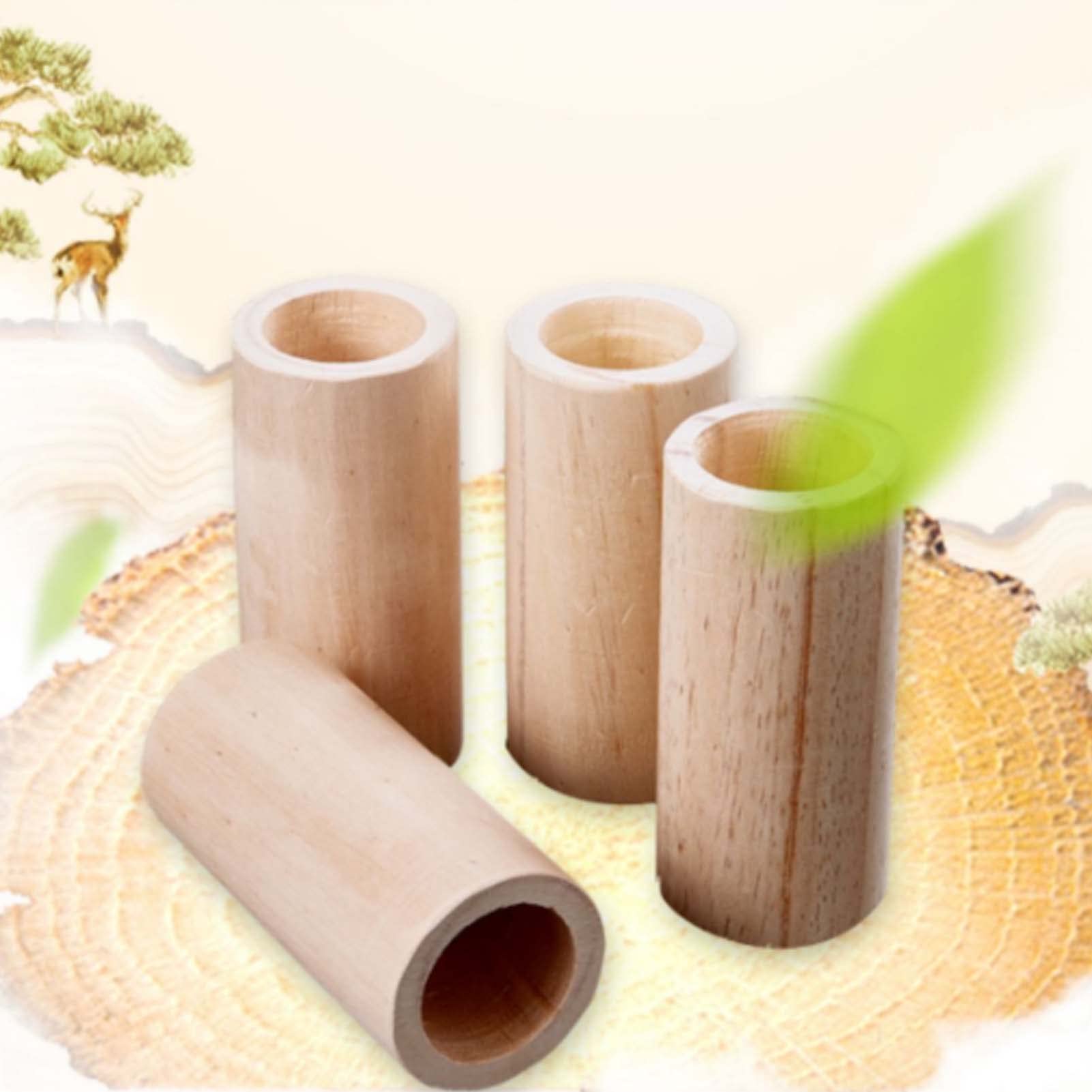 Elevador de Cama 4 Piezas Elevadores de Muebles para Sofá, Armarios Elevadores Mesa y Silla Madera Cilíndrica Natural para Mesa Armario Cama (4.5x10cm)