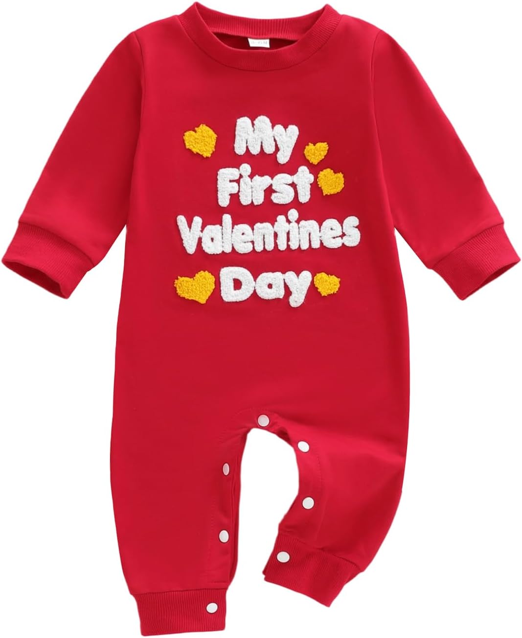 My First Valentines Day Baby Clothes Outfits Letter Heart Embroidery Romper Jumpsuit Newborn Girl Boy Clothing