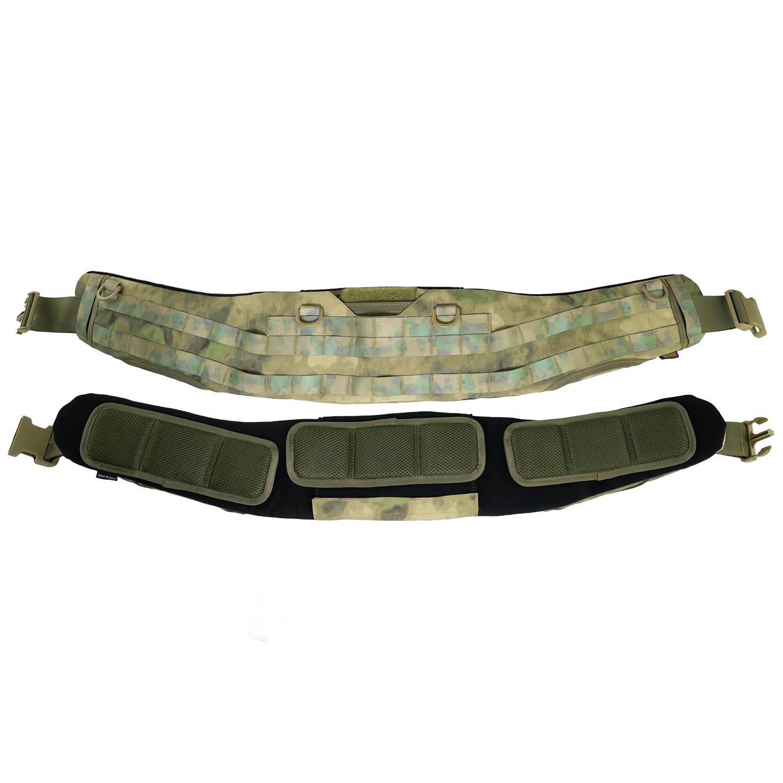 Cinturón Táctico Modular Acolchado para Combate, Nailon 1000D, Cinturón Táctico MOLLE de Alta Resistencia con Sistema de Liberación Rápida y Forro de Malla Transpirable(AFG)