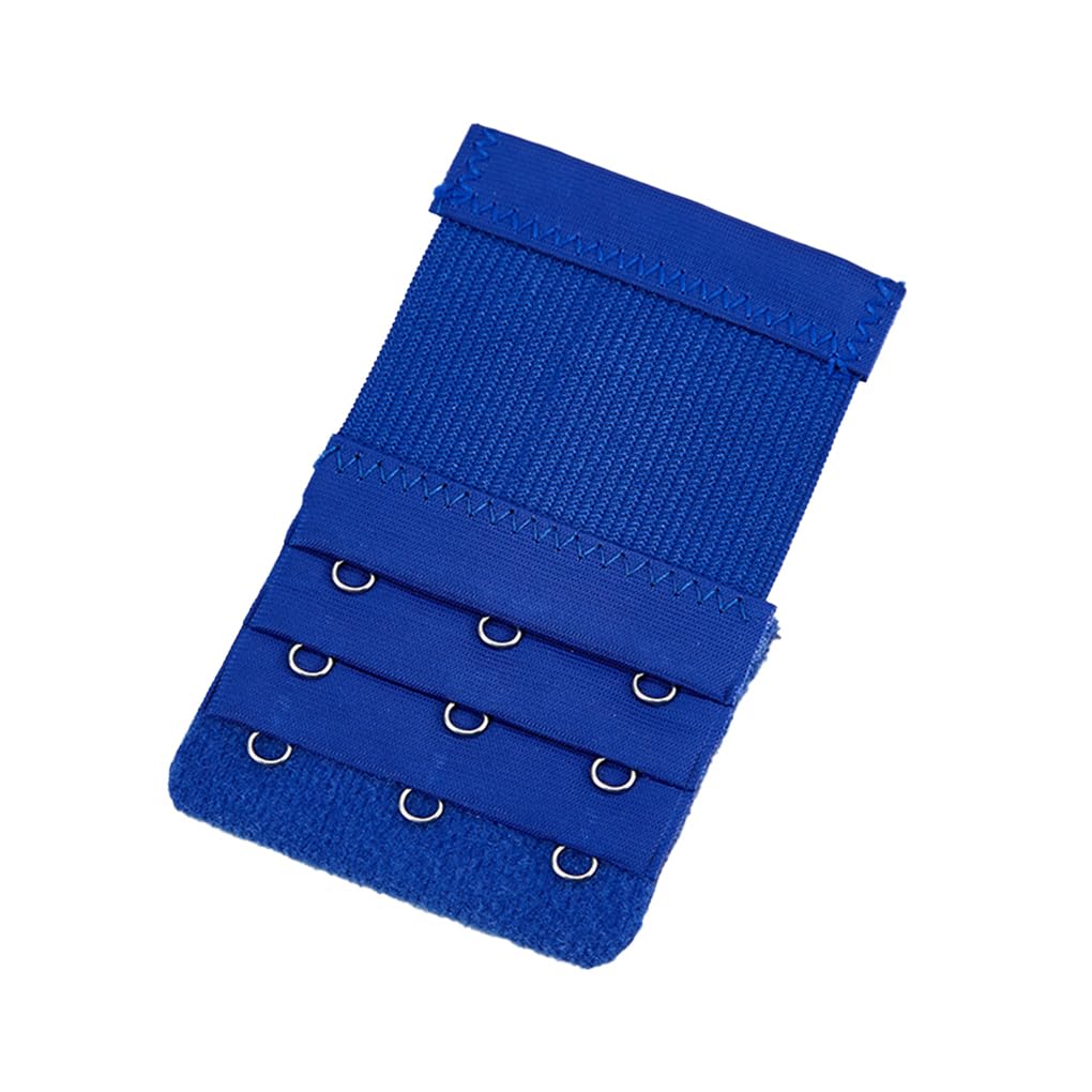 Kixzsaz Royal Blue Extension Strap Bra Extenders 3 Rows 3 Hook Multicolor Lengthened Back Lingerie Replacement Intimates Underwear,