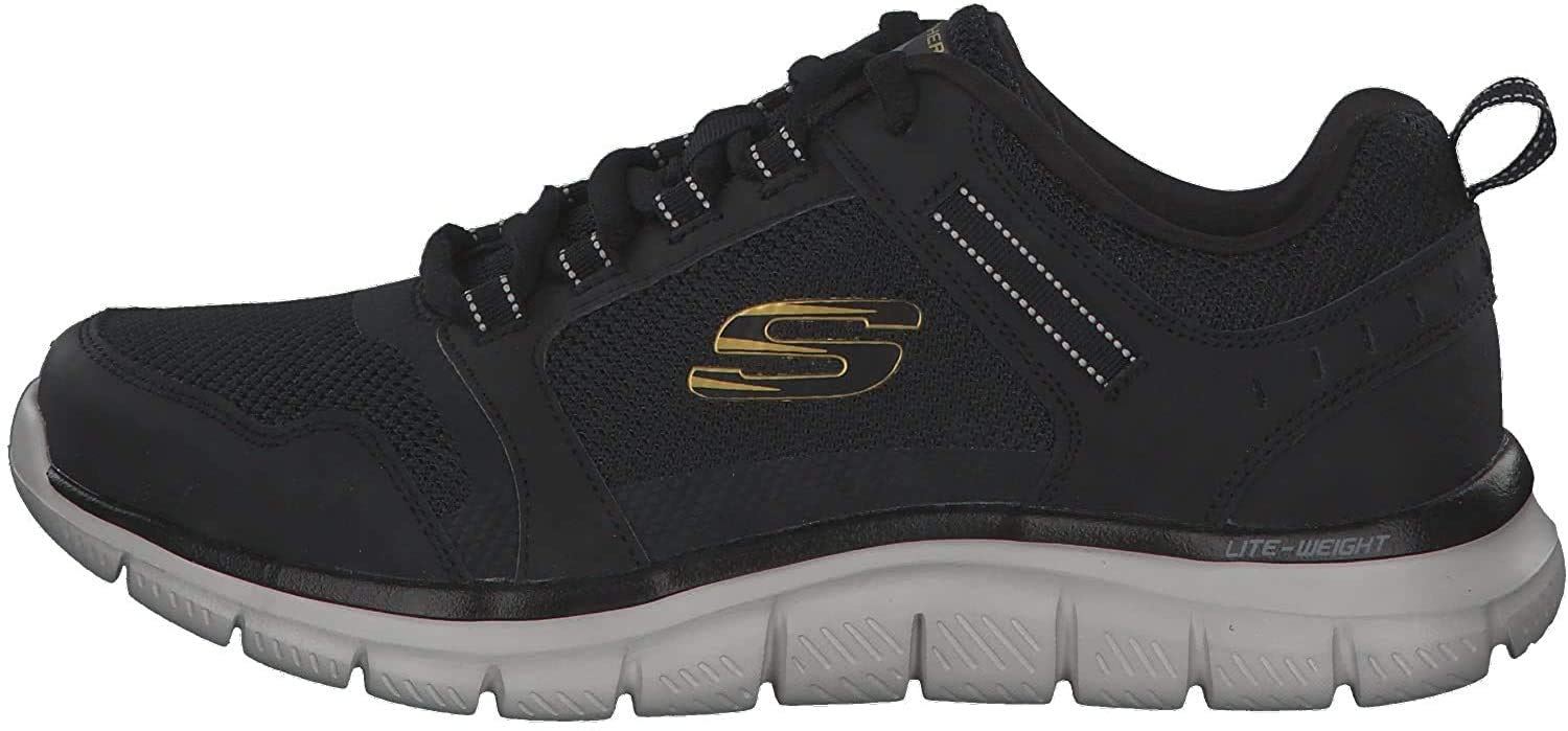 Skechers - Mens Track - Knockhill Shoes, Size: 14 M US, Color: Black/Gold