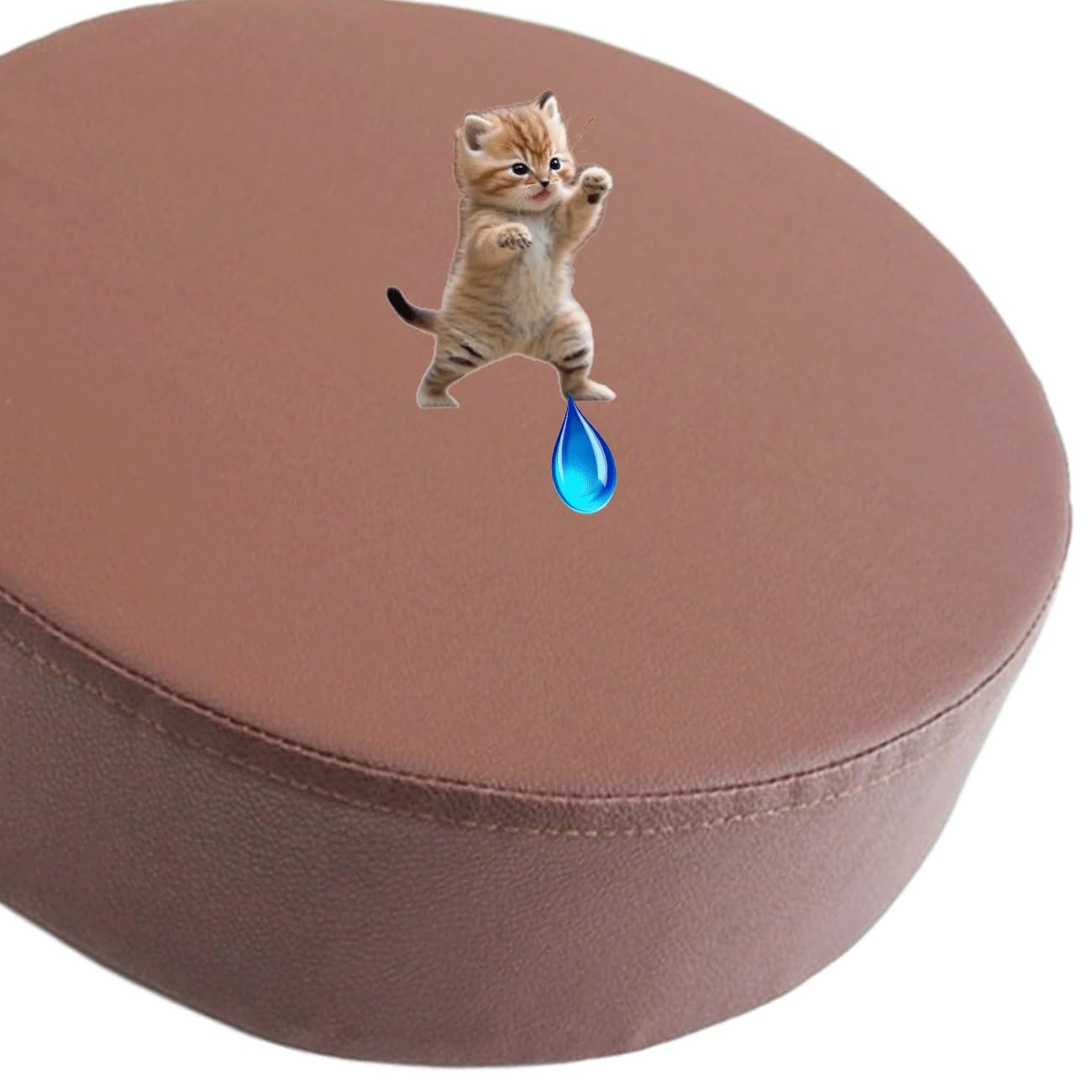 Uyeoco Color 10 Waterproof Memory Foam Round Seat Cushion 3/5/8Cm Thick,25/30/35/40/45/50Cm Round Stool Cushion, Circle Chair Pad With Removable Cover For Dining Kitchen Bar Chairs(,45X45x8cm)