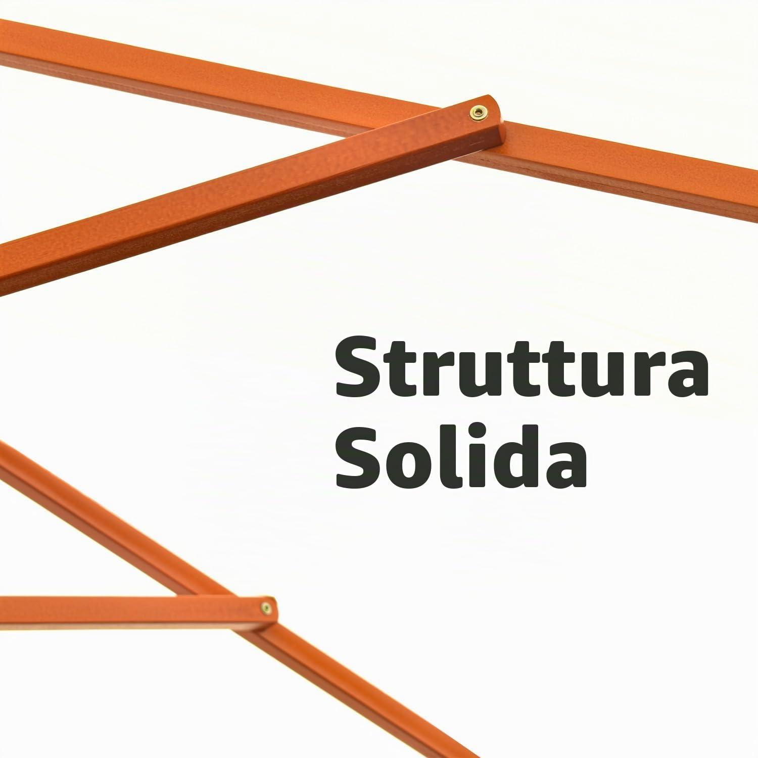 FRANKYSTAR IRUY - Ombrellone da giardino 3x3 metri quadrato con palo centrale da Ø 48mm in legno naturale e telo in poliestere con bordura da 50mm. 300x300x260H cm