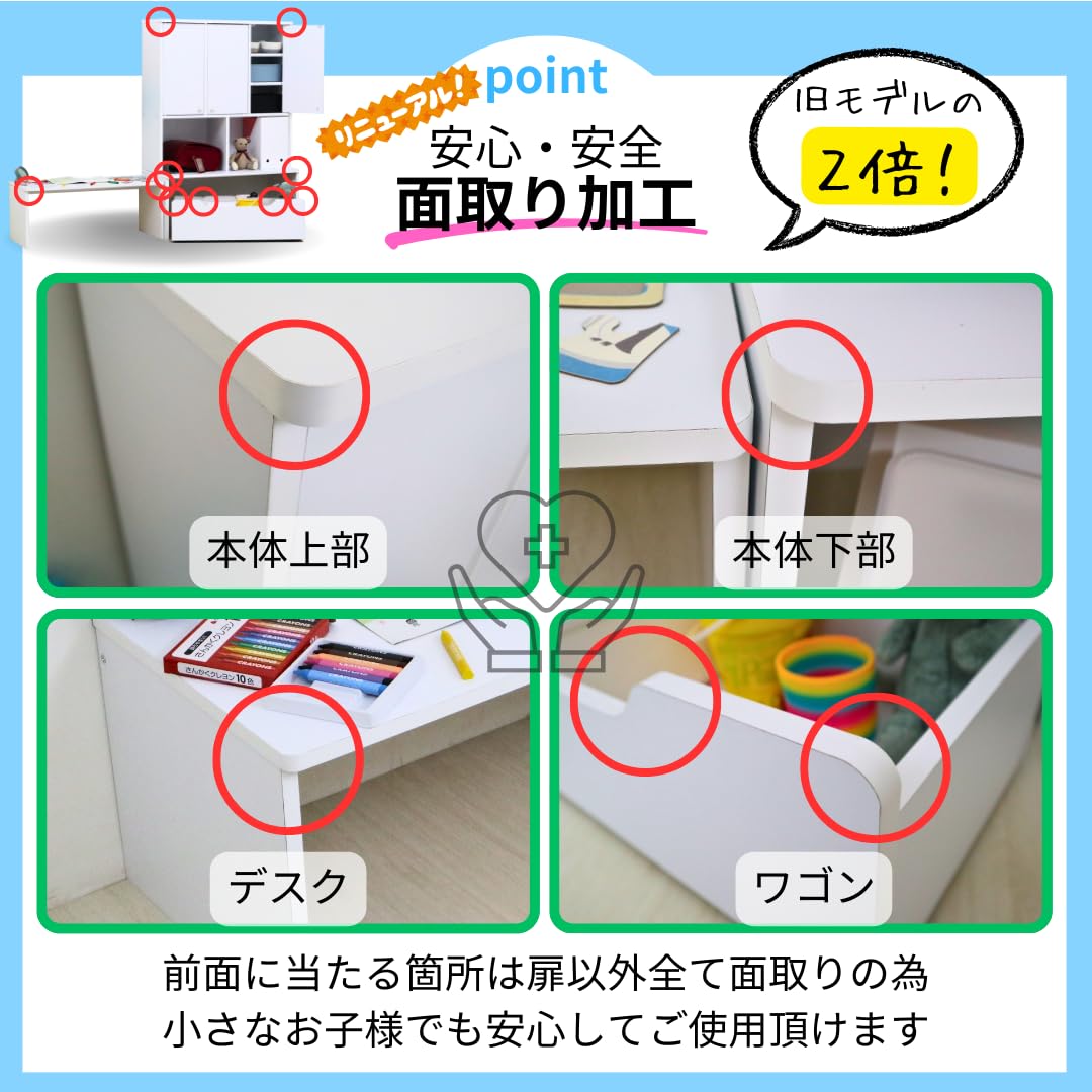 Amazon.co.jp: 【国産】eco家具 デスク付きランドセルラック3点セット 