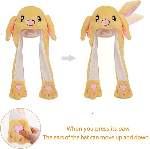Miniatura 7 de Divertido sombrero de animal de peluche con orejas para saltar en movimiento, lindo gorro unisex regalo para niños adultos fiesta Halloween Navidad