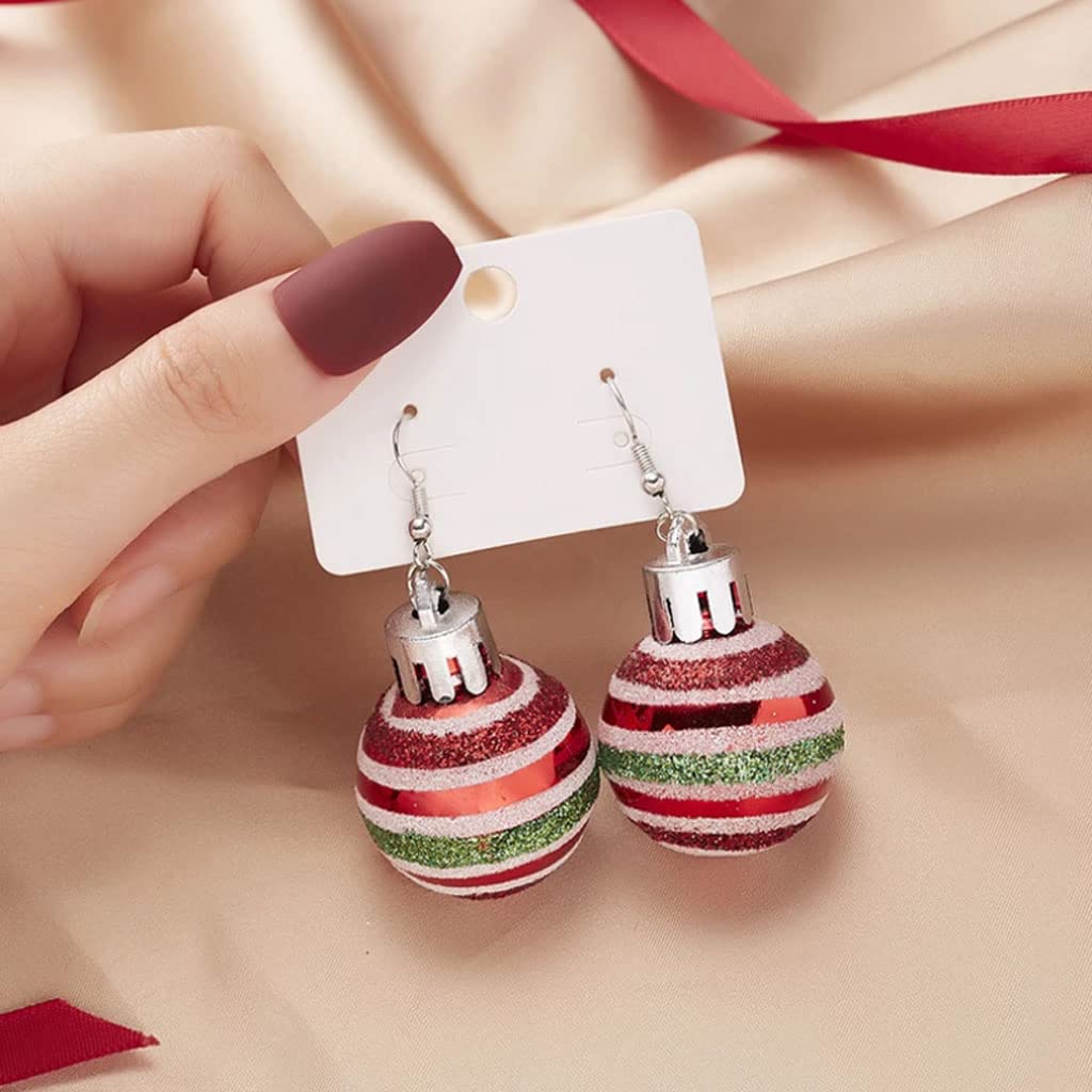 vakantie oorbellen Mode Kerst Oorbellen Creatieve Kerst Lamp Drop Earring Voor Vrouwen Kerstcadeau Kleurrijke Bal Dangle Oorbellen Gift: Kerst oorbellen