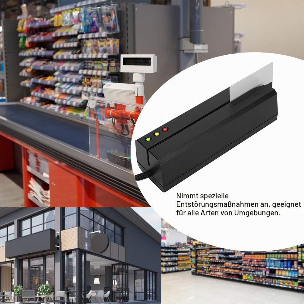 MSR605X Magnetstreifenkartenleser, USB-Encoder, 3 Spuren, Lesen, Schreiben, Spur 1, 2, 3, mit LED-Anzeige, Summer