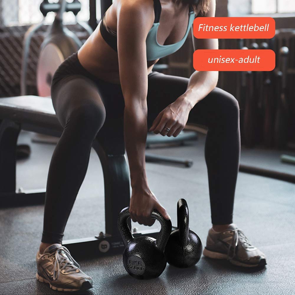 Kettlebell HUAHUA Fitness, Grandi Maniglie, Un Pezzo Fusioni Stampaggio Ferro, Sicuro E Durevole, Peso: 4kg, 8kg, 12kg, 16kg, 20kg, 24kg (Size : 4kg)