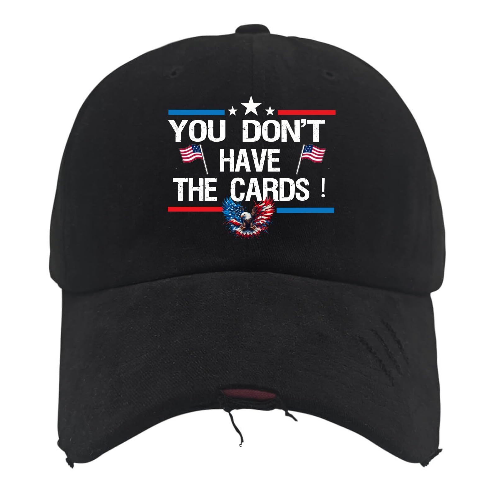 You Don't Have The Cards Trucker Hat Funny Golf Hats AllBlack Dad Hats for Men Gifts for Boyfriends Cool Caps