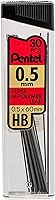 Vista 3 de Pentel Super Hi-Polymer HB 0.5 mm Lead Refill Pack - 6 Packs of 30 Leads & 3 Packs of 4 Latex-Free White Erasers - Mechanical Pencil Refills