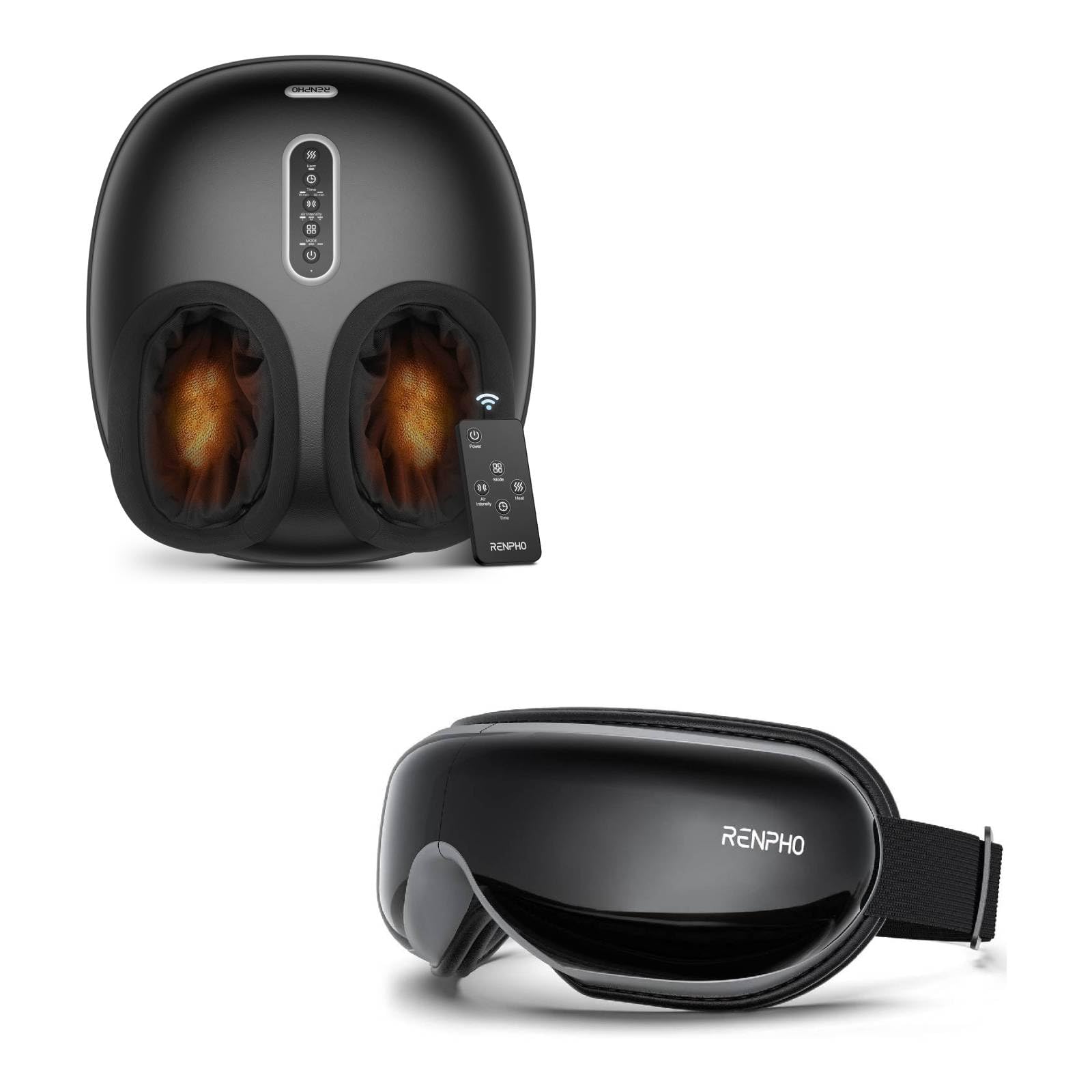 RENPHO Eyeris 1 Eye Massager with Heat Shiatsu Foot Massager
