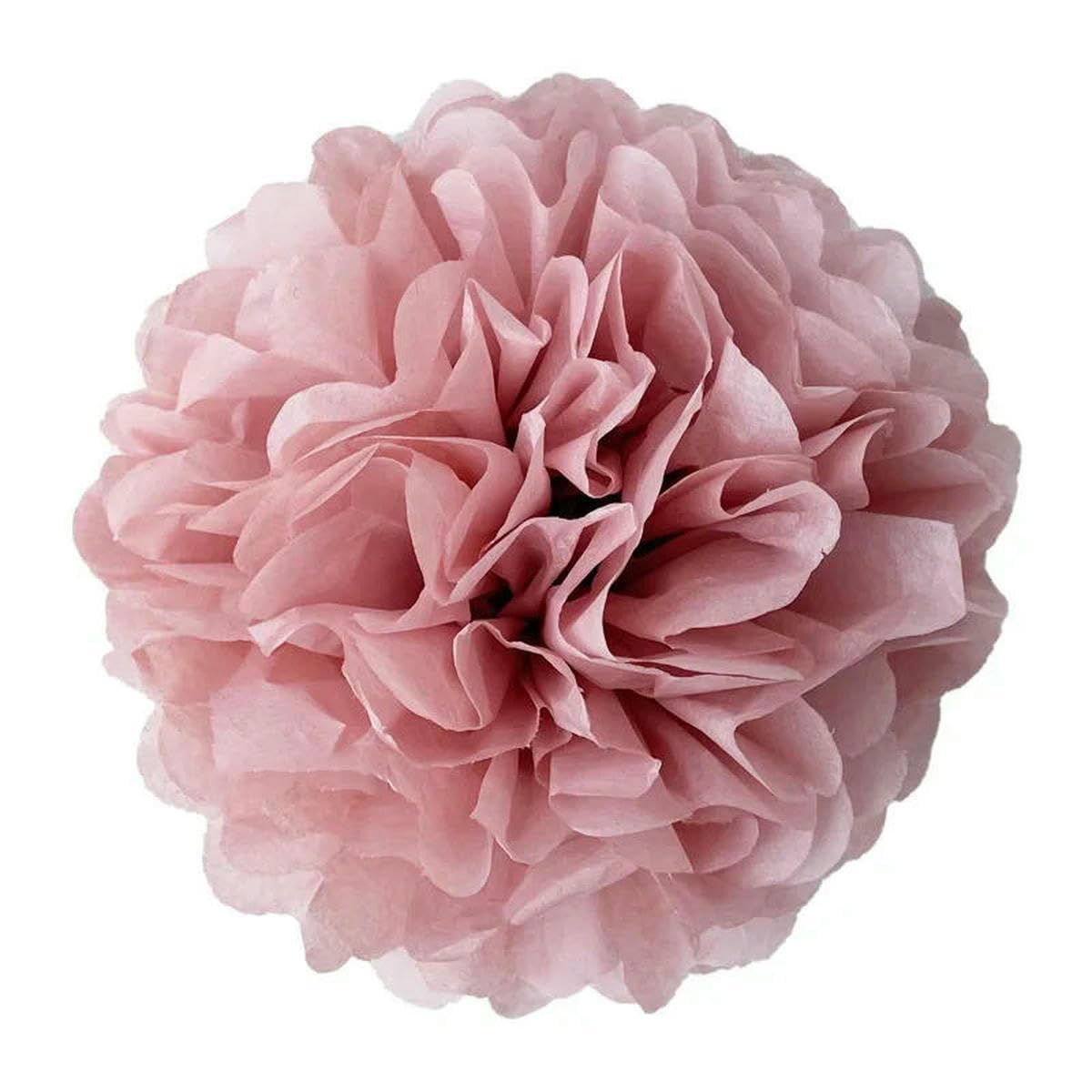 AYHTUD 5pcs 4 6 8 10 12 Inch Tissue Paper Pom Pom Poms Wedding Party Paper Pompom Flower for Wedding Decoration Pompoms Birthday Baby-Blush-12 inch 30cm