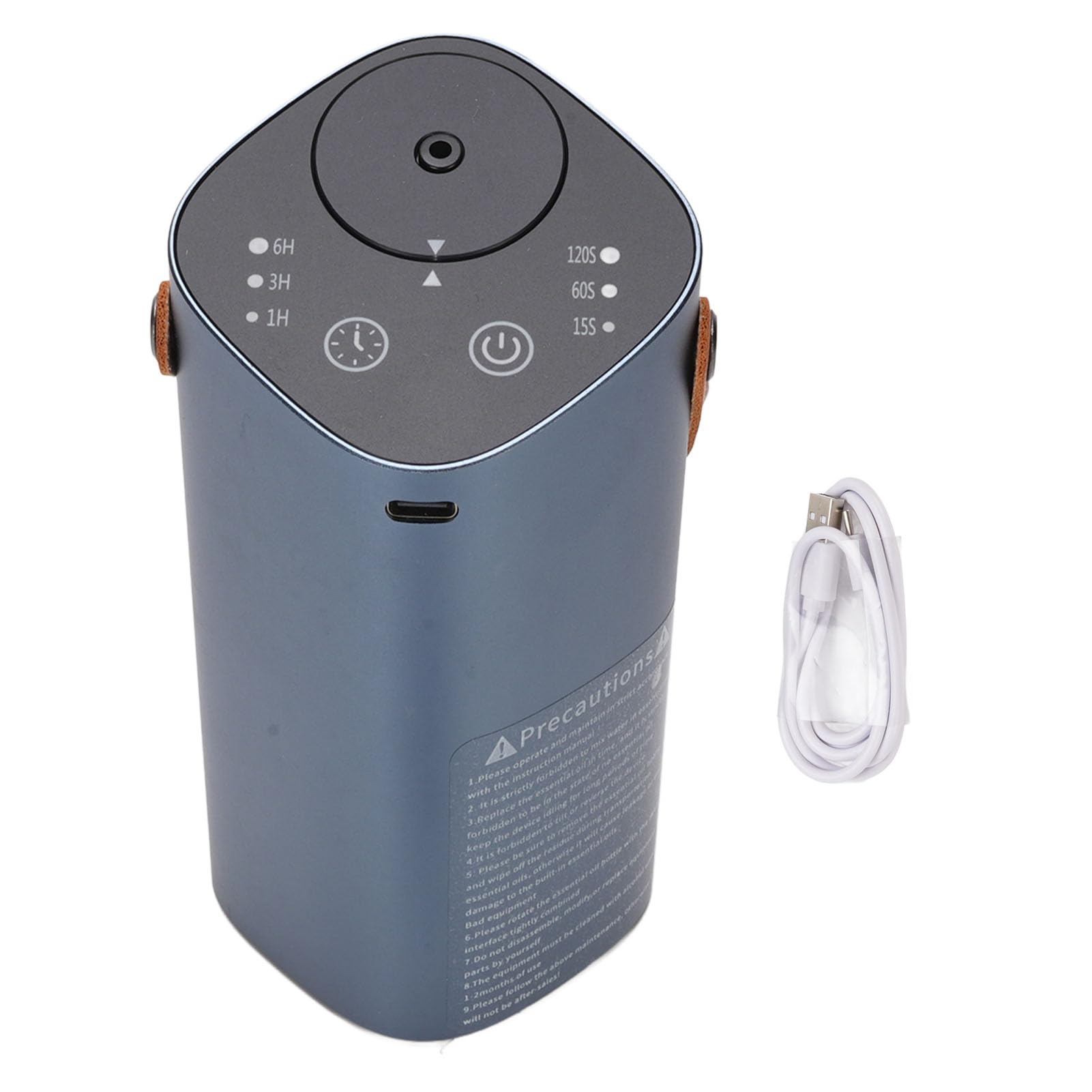 Alomejor Difusor de Aceites Esenciales sin Agua, Difusor de Aromaterapia Silencioso Portátil Compacto para el Hogar, Oficina, Coche, Aleación de Aluminio, Batería de 2000mah