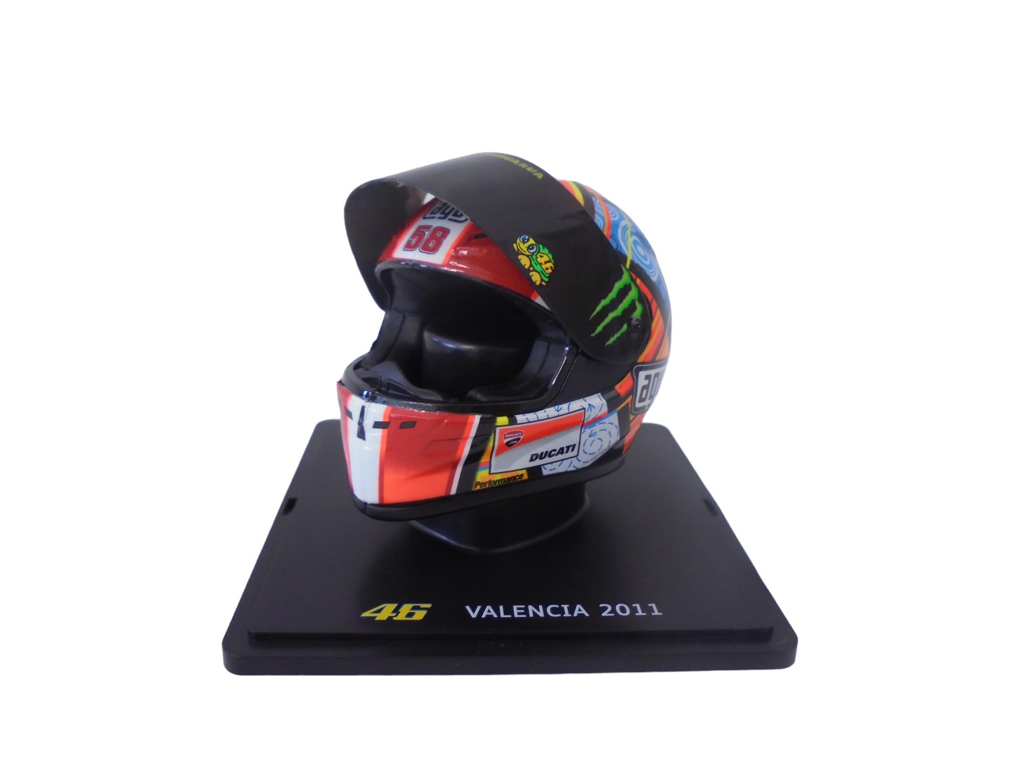 OPO 10 Helmmaßstab 1/5 Valentino Rossi Moto GP Valencia Saison 2011 - CR015
