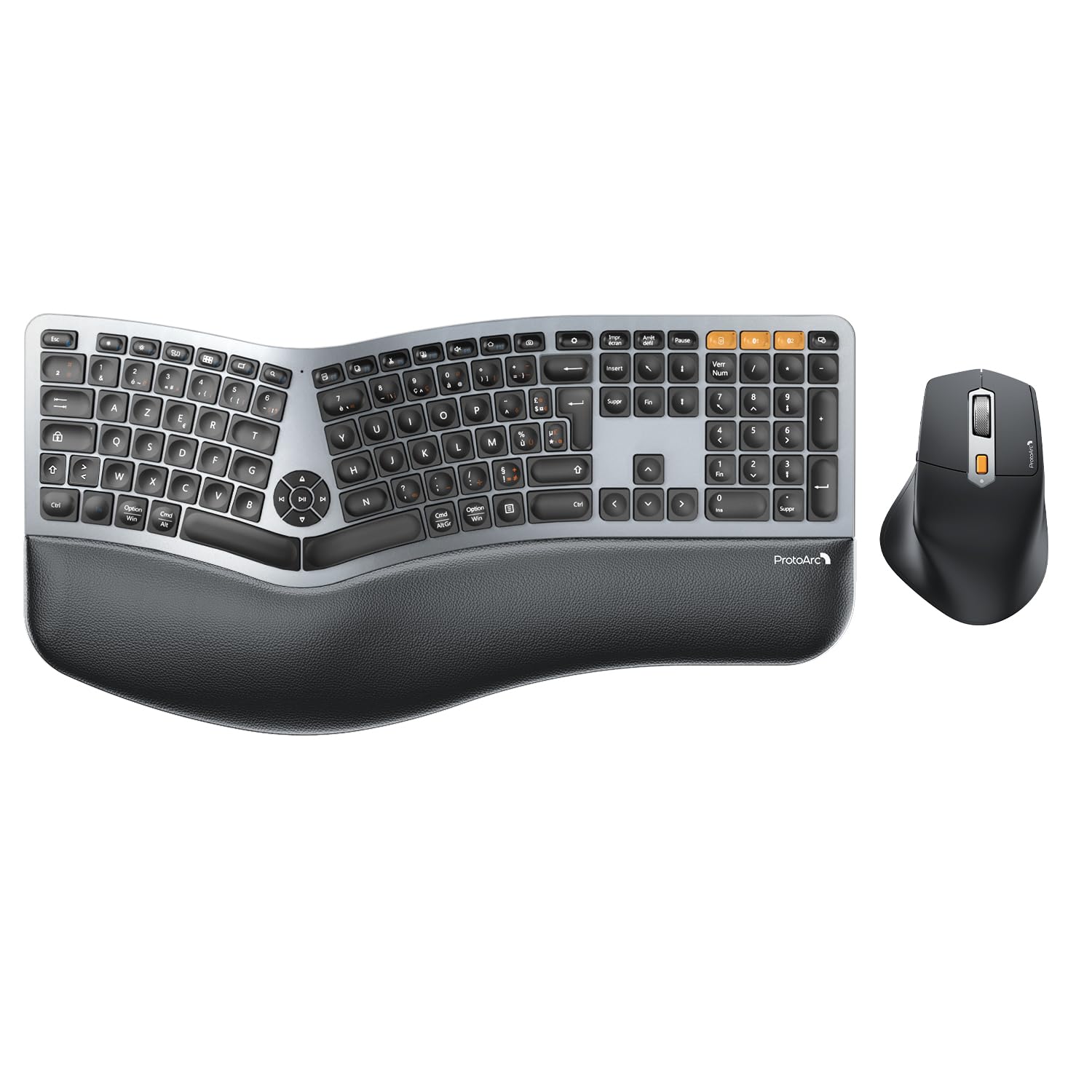 ProtoArc EKM01 Plus Clavier et Souris Ergonomique sans Fil