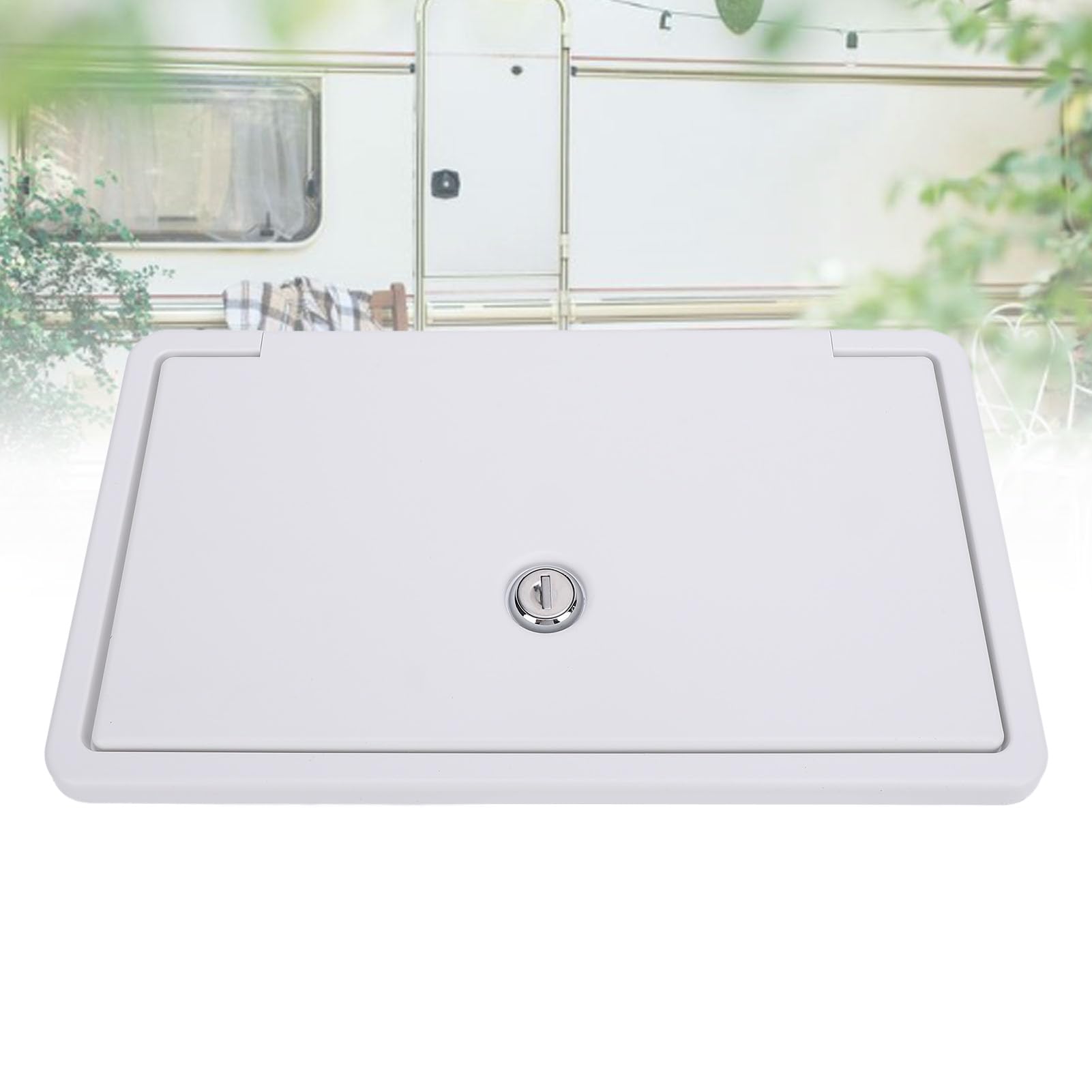 Wohnmobil Gepäcktür mit Sicherheitsschloss, ABS-Aufbewahrungsfach 266x156x48mm geschlossene Ablagebox für Werkzeuge und Zubehör, passend für Campingwohnmobile und Reisemob