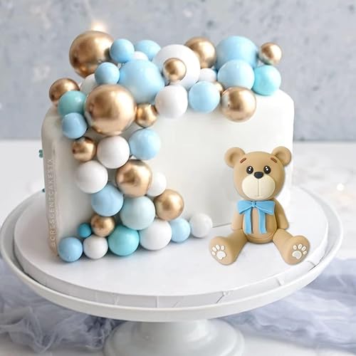 Miniatura 5 de Decoración para tartas de oso, bolas de oso, decoración de pasteles con estrellas, nubes, decoración para tartas para niños y niñas, baby shower,
