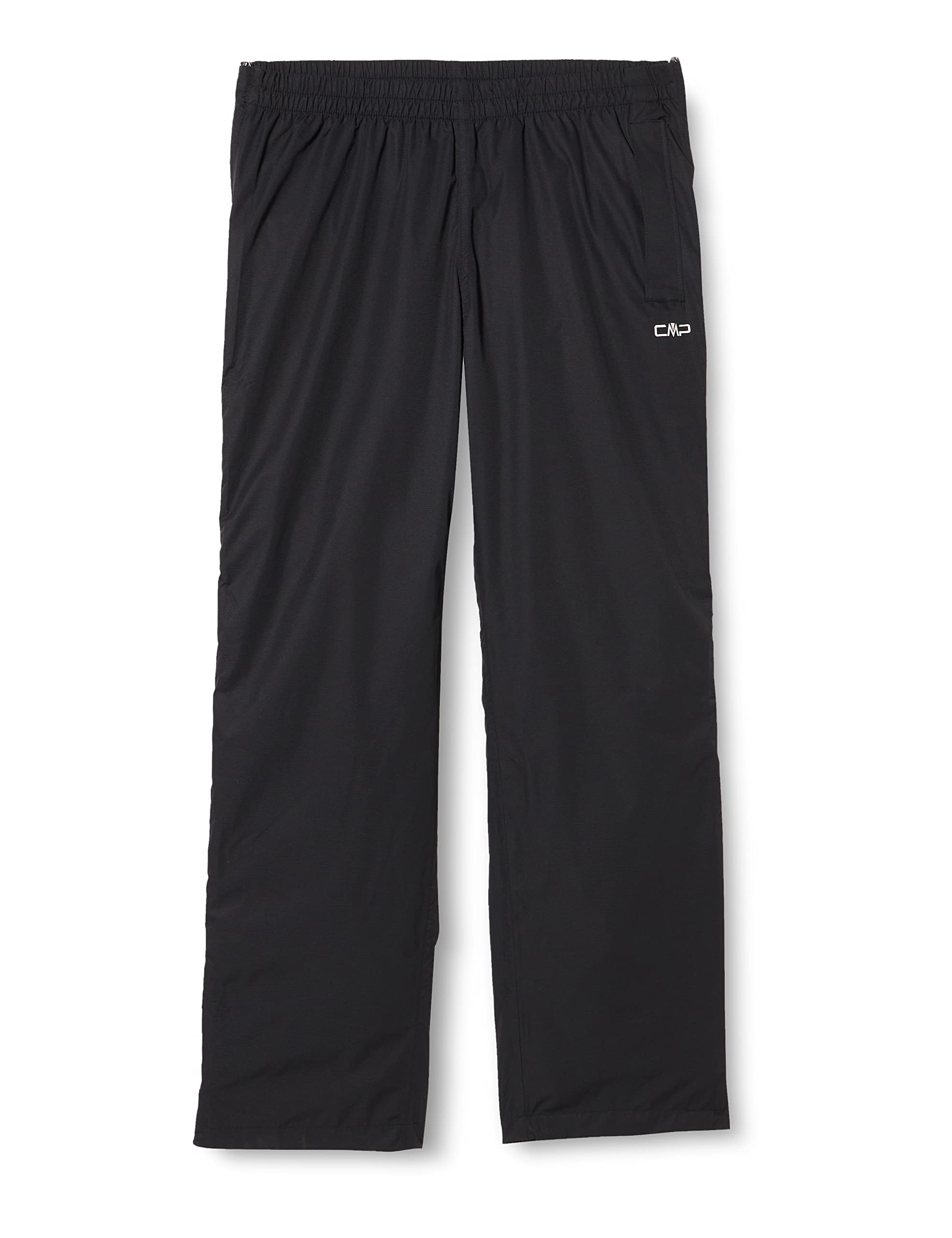 CMP - Man Pant Rain With Lining And Full Lenght Side Zips, Black, XXL