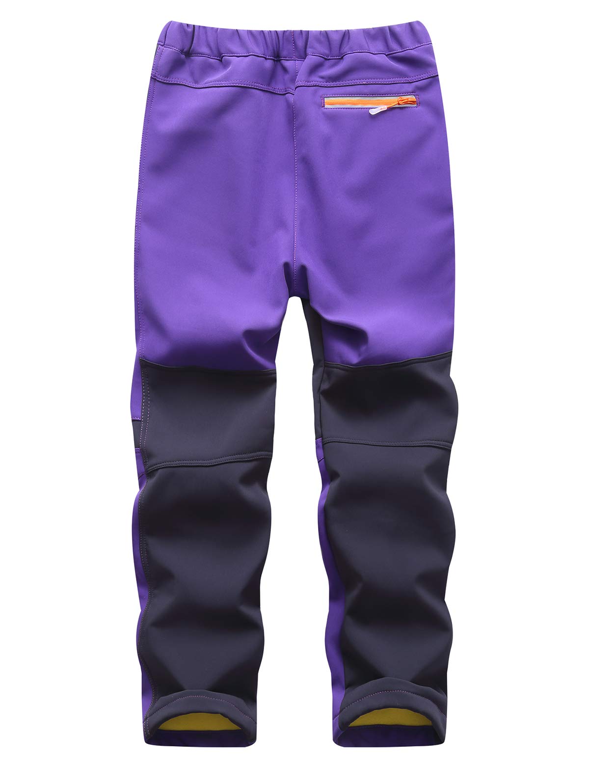 Echinodon Pantalones de softshell con forro, resistentes al viento y al agua, cálidos, para niños, niñas, invierno, para exteriores