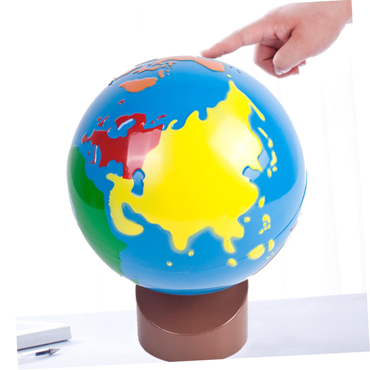 Kisangel Globo Educativo Protettivo per Colori Delicati per Protezione Didattico per Casa e Scuola Stimola Cognizione Geografica