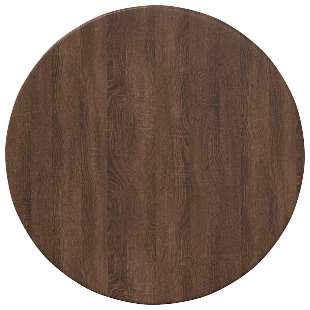 Okrągły blat stołu z brązowego dębu, 40 x 40 x 1,5 cm, materiał drewnopochodny, matowy, minimalistyczny design, do jadalni i biurka, do wnętrz