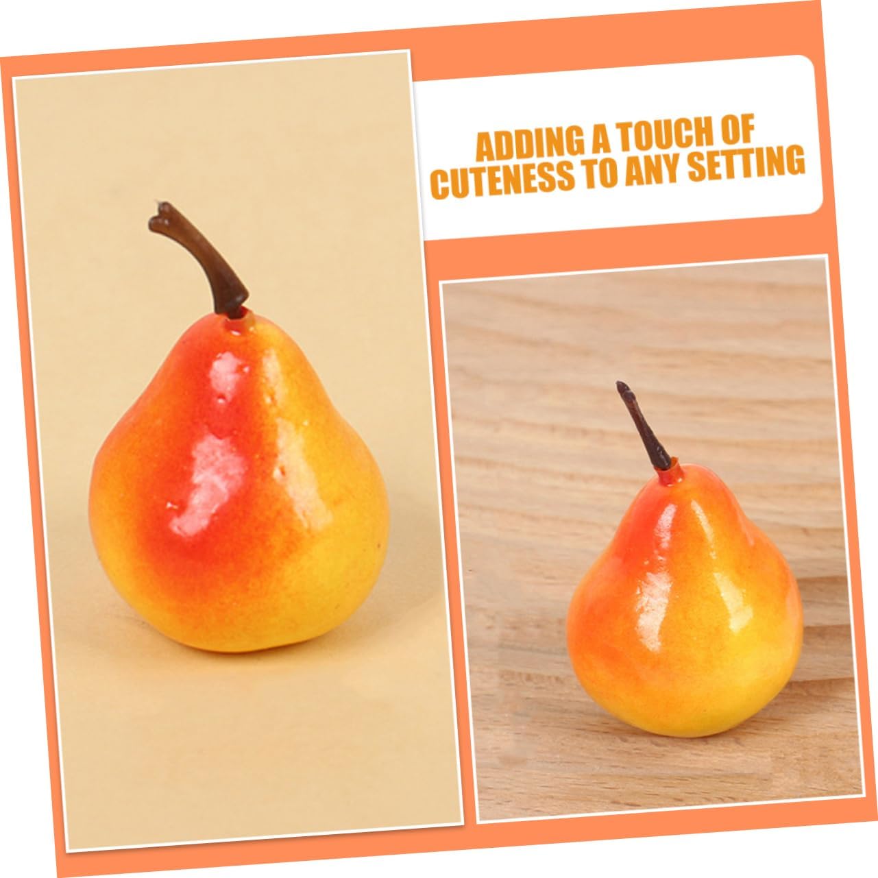 Holibanna 32pcs Miniature Pears Realistic Fake Fruit Decor for Home Office and Shop Display Multi-Function Faux Pear Ornaments for Layouts