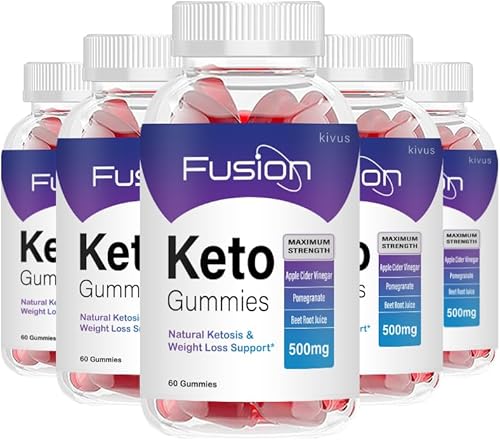 kivus Fusion Keto Gummies - Gomitas Fusion Keto (paquete de 5, 300 gomitas)