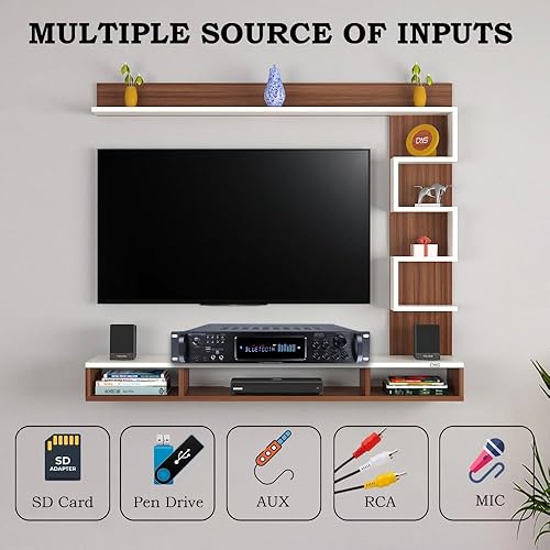 Miniatura 8 de Kit de sistema de sonido de cine en casa, amplificador Bluetooth de 7.2 canales de 1500 vatios con 6 unidades de altavoces de techo enmarcados de 8