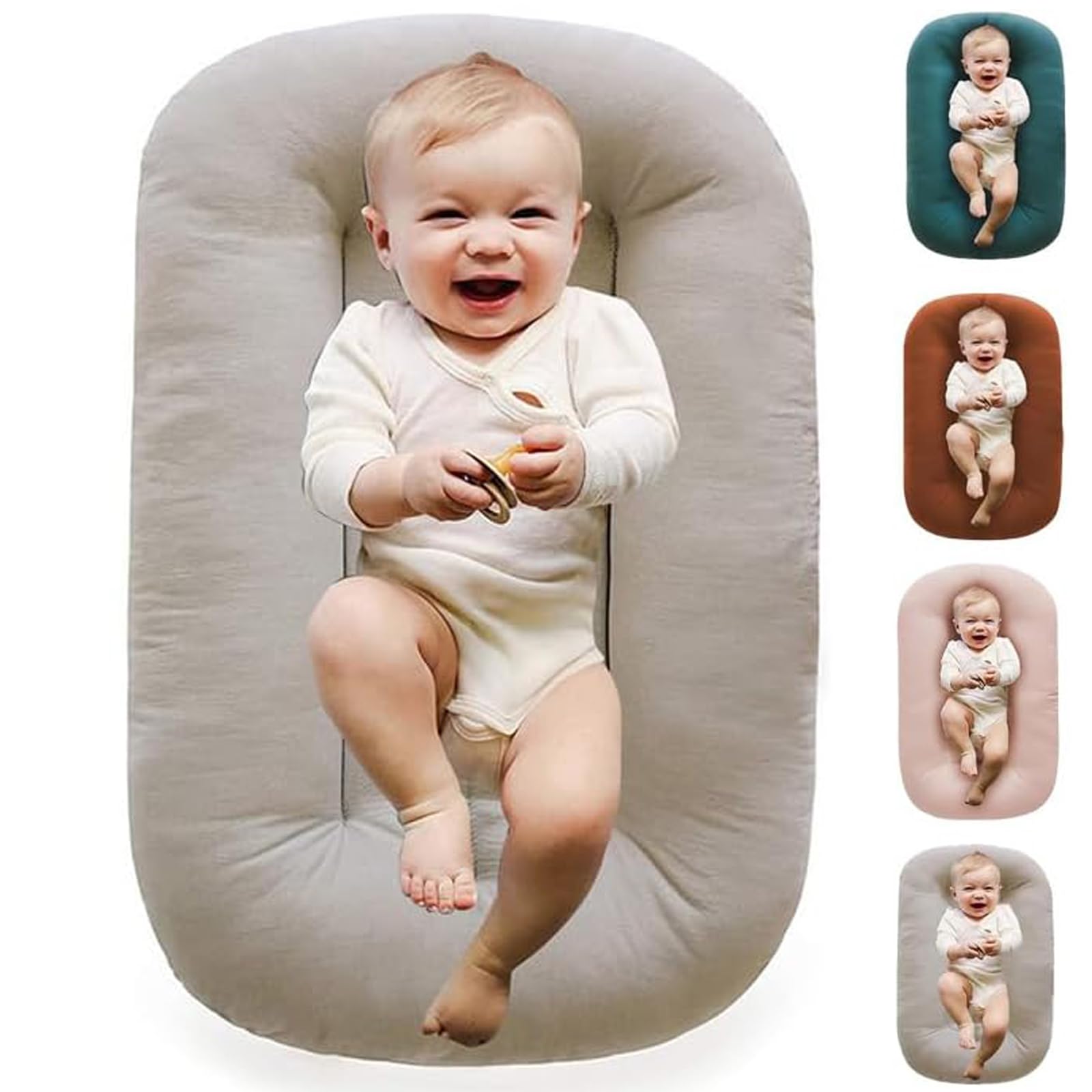 Lounger Pillow for 0-24 Months, Lounger Pillow for 0-12 (Beige) - 2