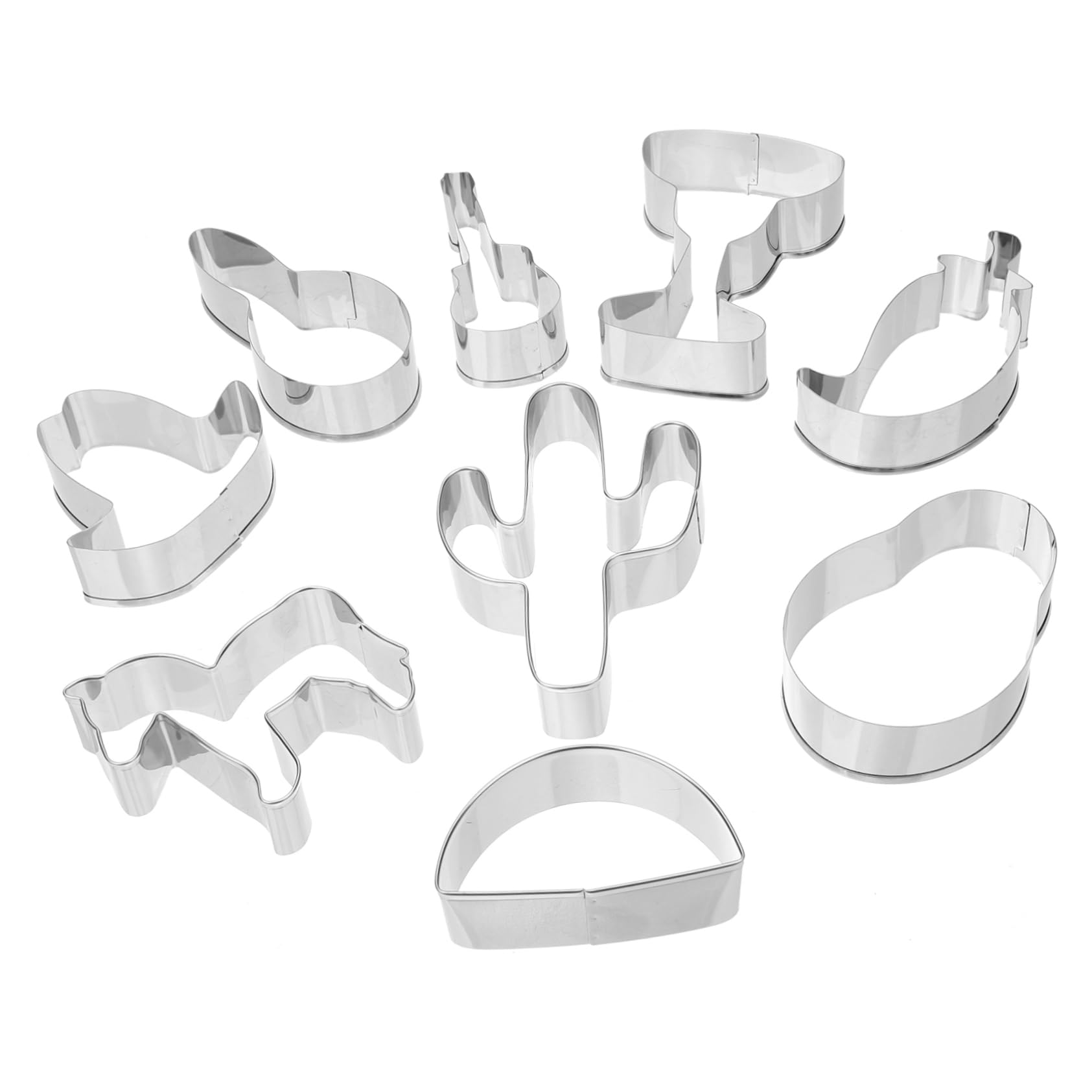 DECHOUS 5 Ensembles Moule À Biscuits Mini Emporte-pièces Décoration Emporte-pièces Pour La Fête Fabricant Coupe-sandwich Tacos Coupe-gâteau Scone Acier Inoxydable 6 Pièces * 5
