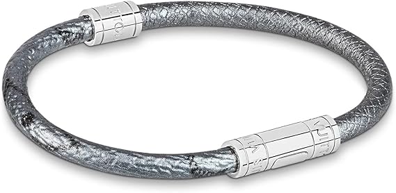 Amazon Louis Vuitton ルイヴィトン M8037e D ブラスレ スプリット モノグラム キャンバス ブレスレット シルバー メンズ アクセサリー 純正 化粧箱 ショップバッグ 付き ブレスレット 通販