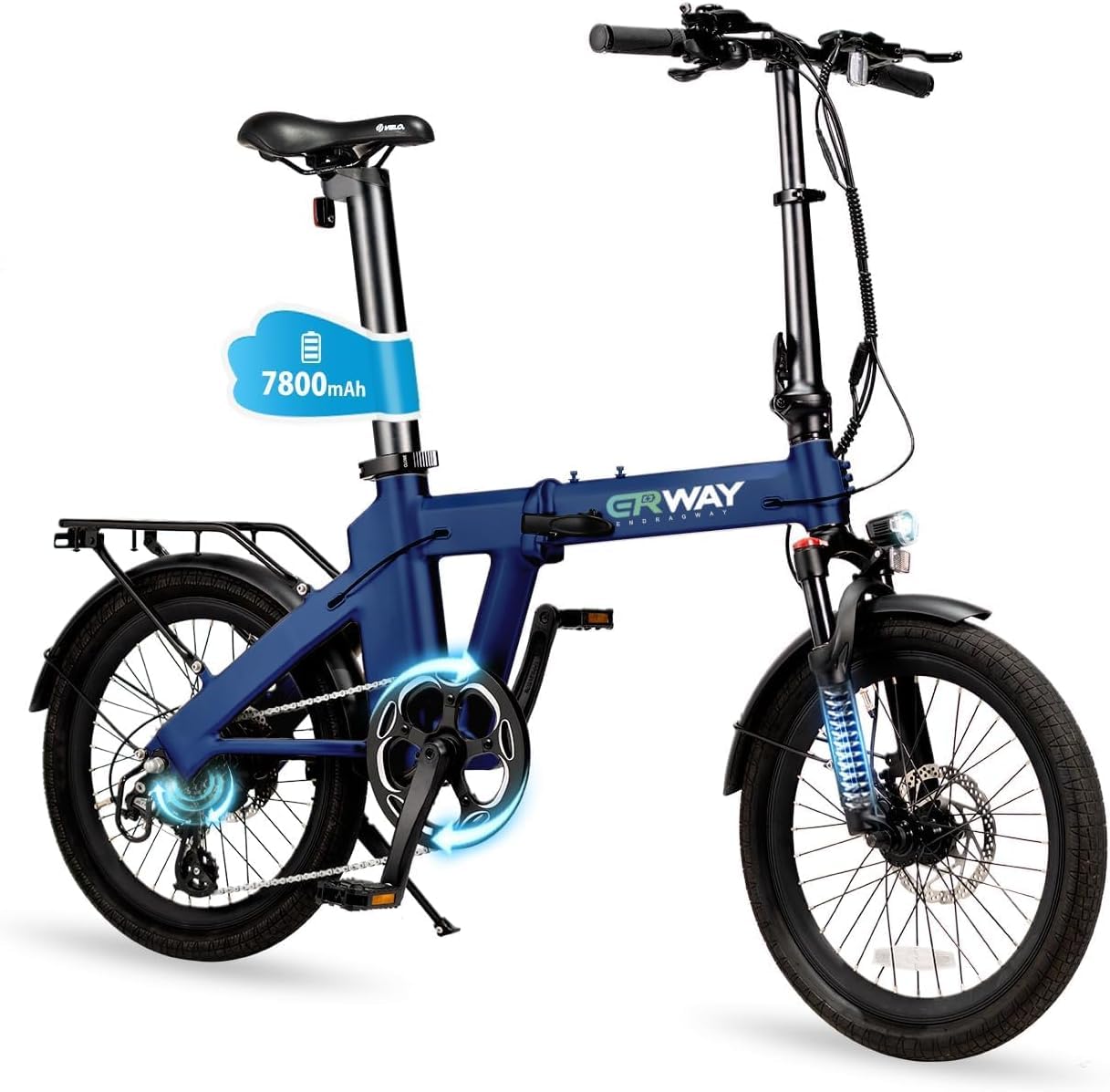 Amazon | ERWAY 電動自転車 アシスト折りたたみ 20インチ 電動アシス