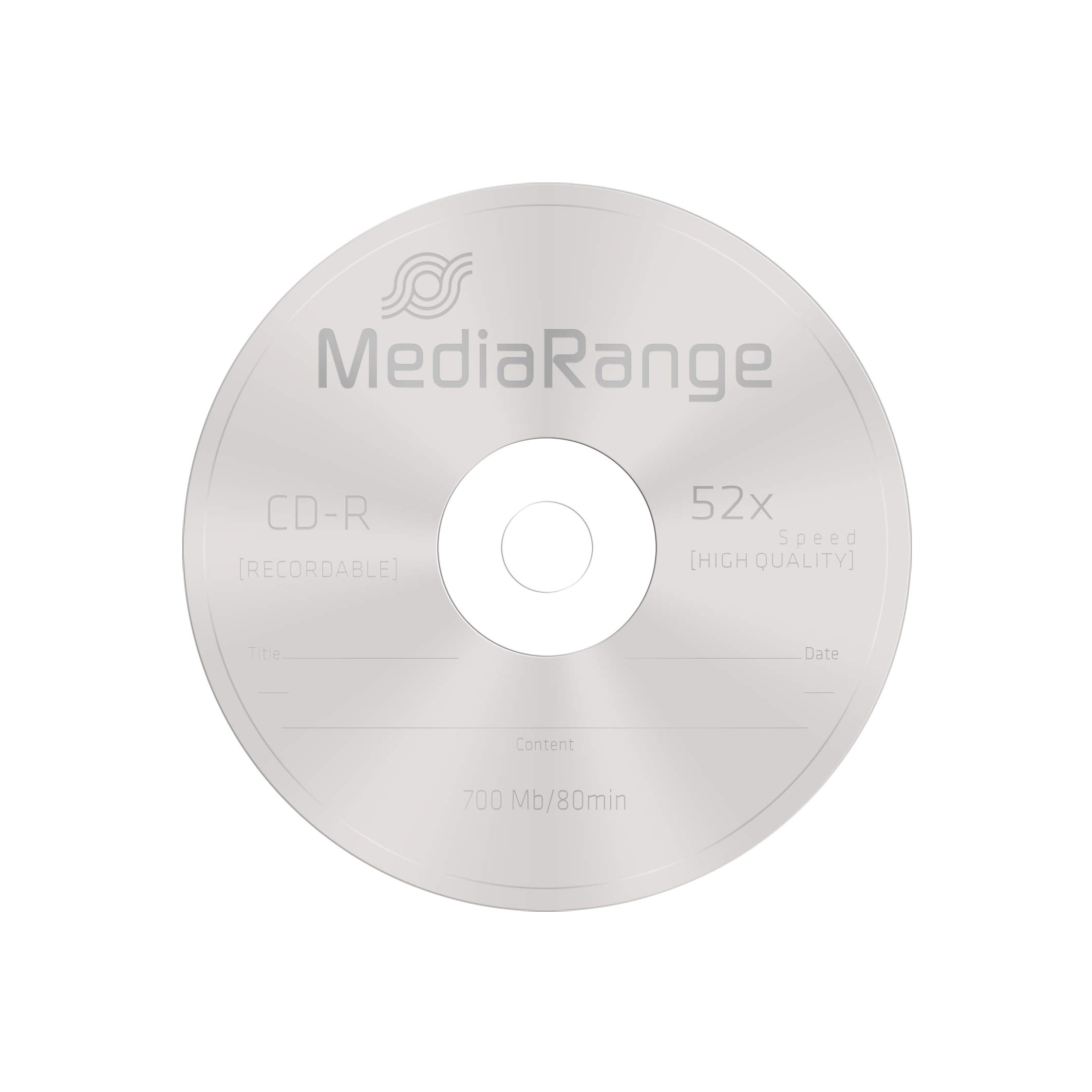 MediaRange CD-R 700MB|80min 52x Speed, Cake 10