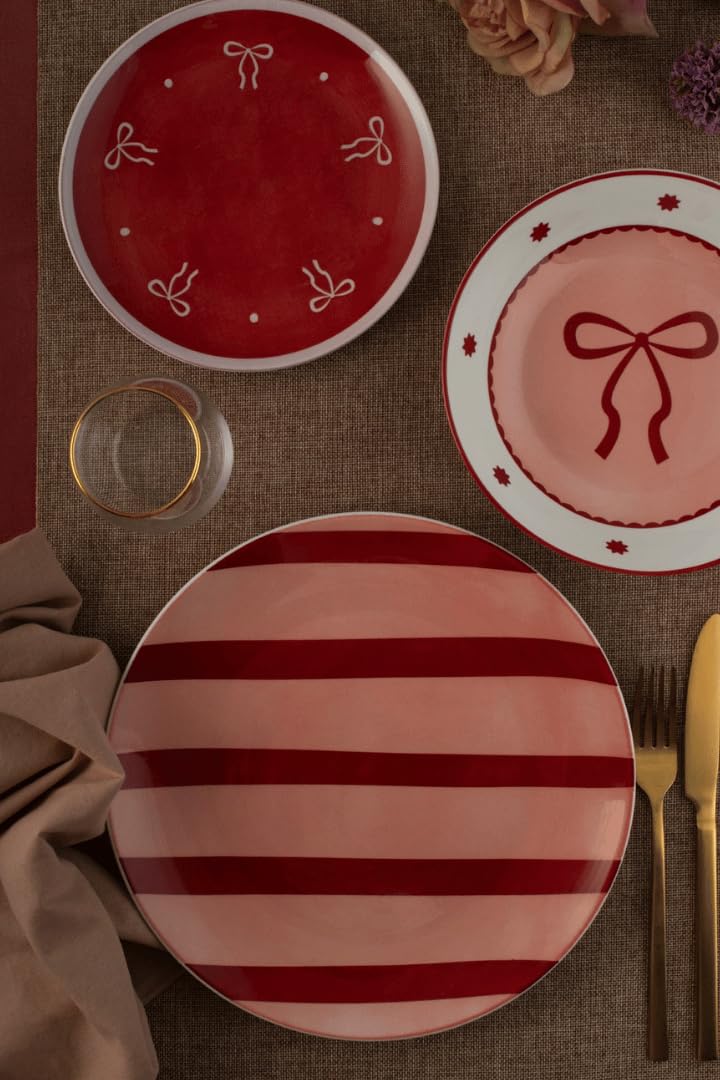 H&H Servizio Tavola 18 Pezzi Rosy in porcellana