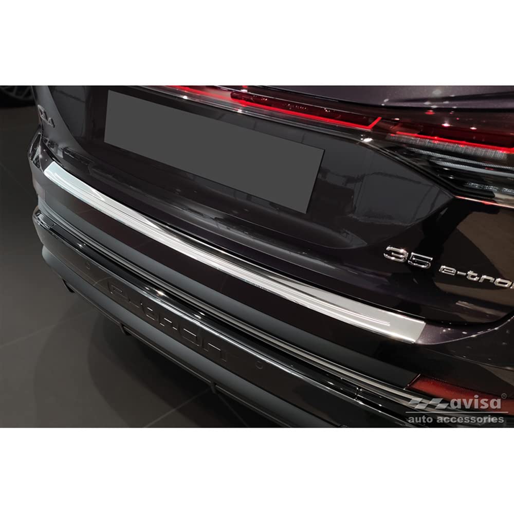 Avisa Stainless Steel Rear bumper protector compatible with Audi Q4 E-Tron 2021-